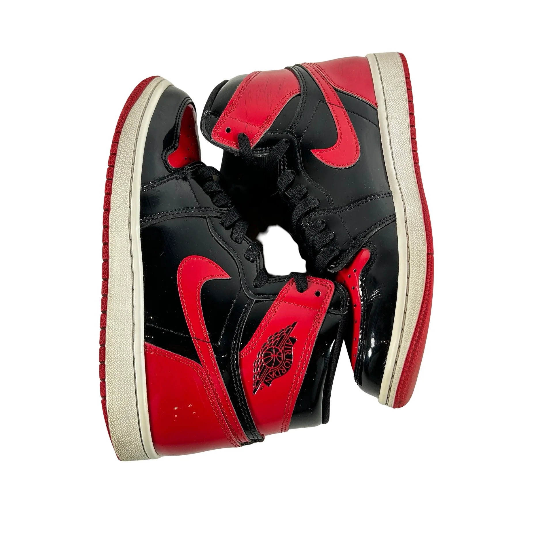 555088 063 Jordan 1 Retro High OG Patent Bred [USED] - 7.5 M (Used) - Image 4