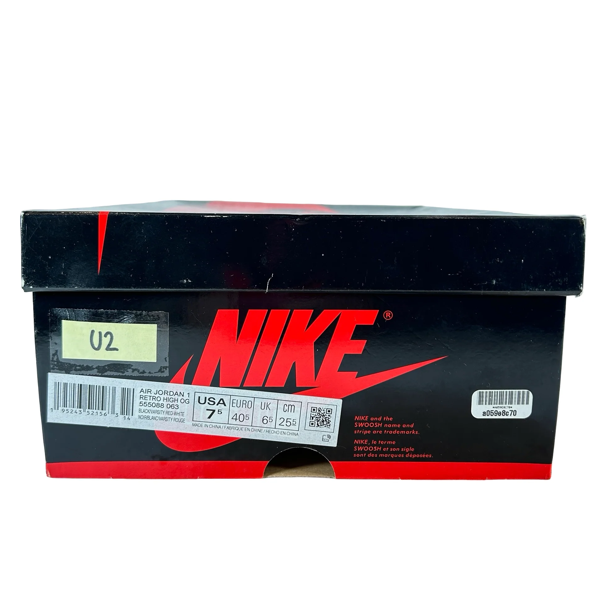 555088 063 Jordan 1 Retro High OG Patent Bred [USED] - 7.5 M (Used2) - Image 7