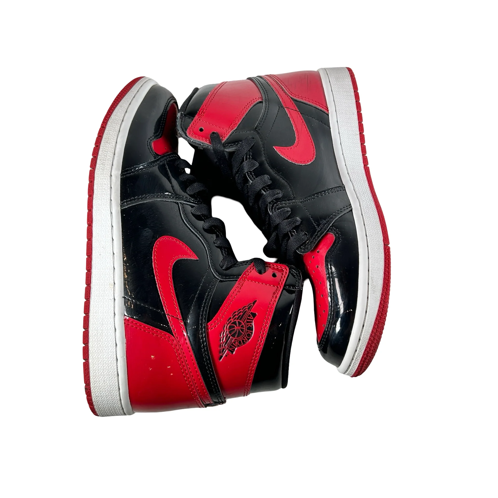 555088 063 Jordan 1 Retro High OG Patent Bred [USED] - 8.5 M (Used5) - Image 4