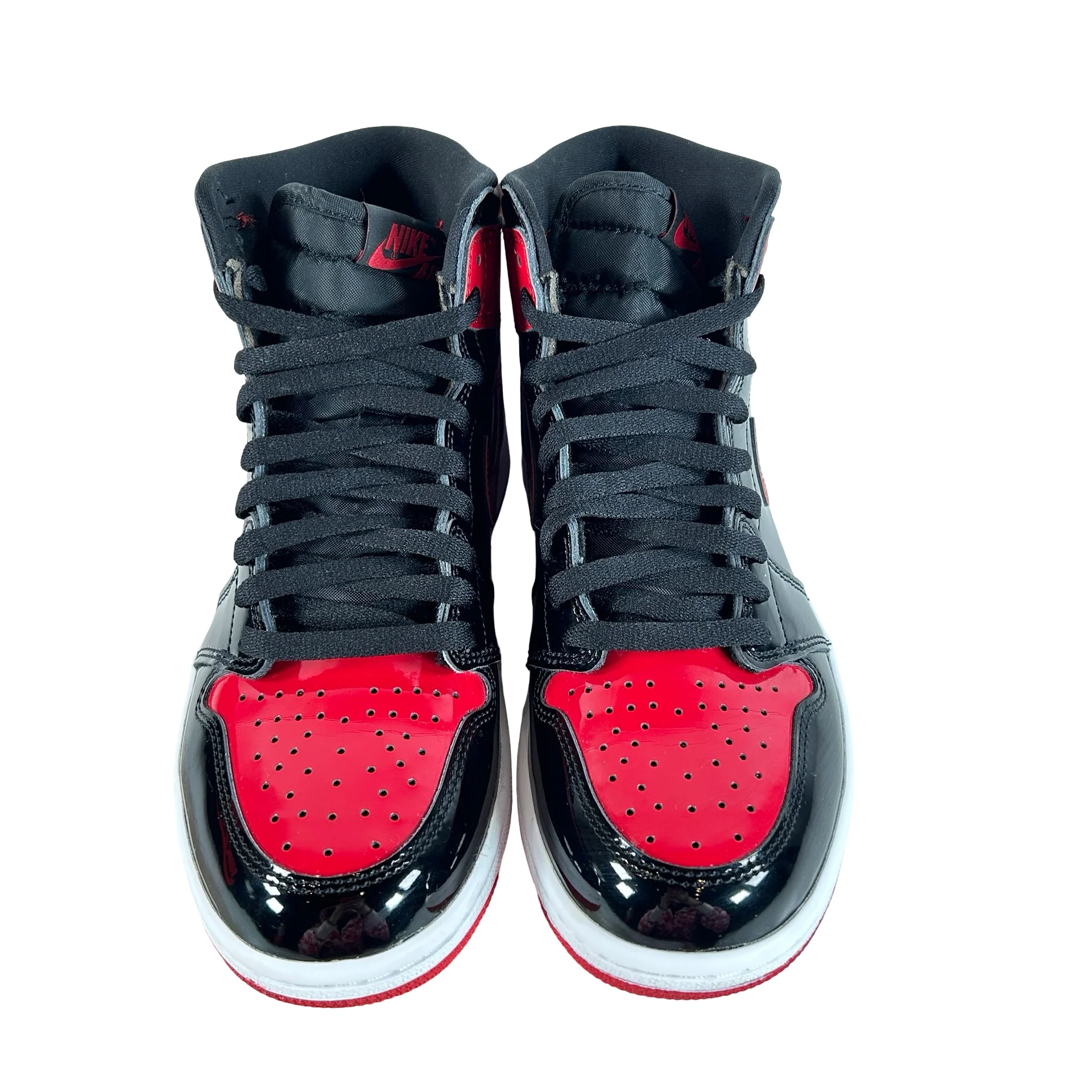 555088 063 Jordan 1 Retro High OG Patent Bred [USED] - 8 M (Used3) - Image 2