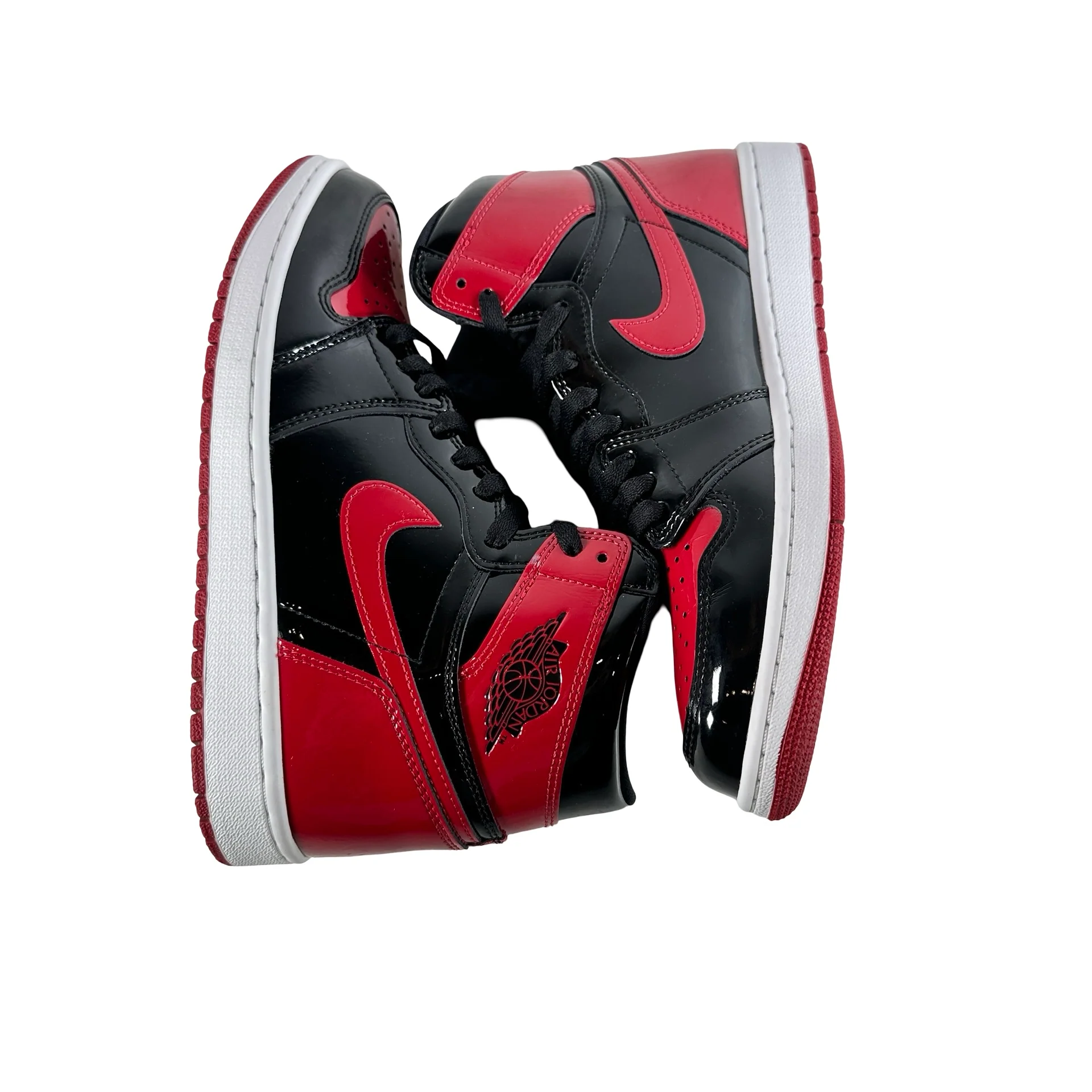 555088 063 Jordan 1 Retro High OG Patent Bred [USED] - 9 M (Used10) - Image 4