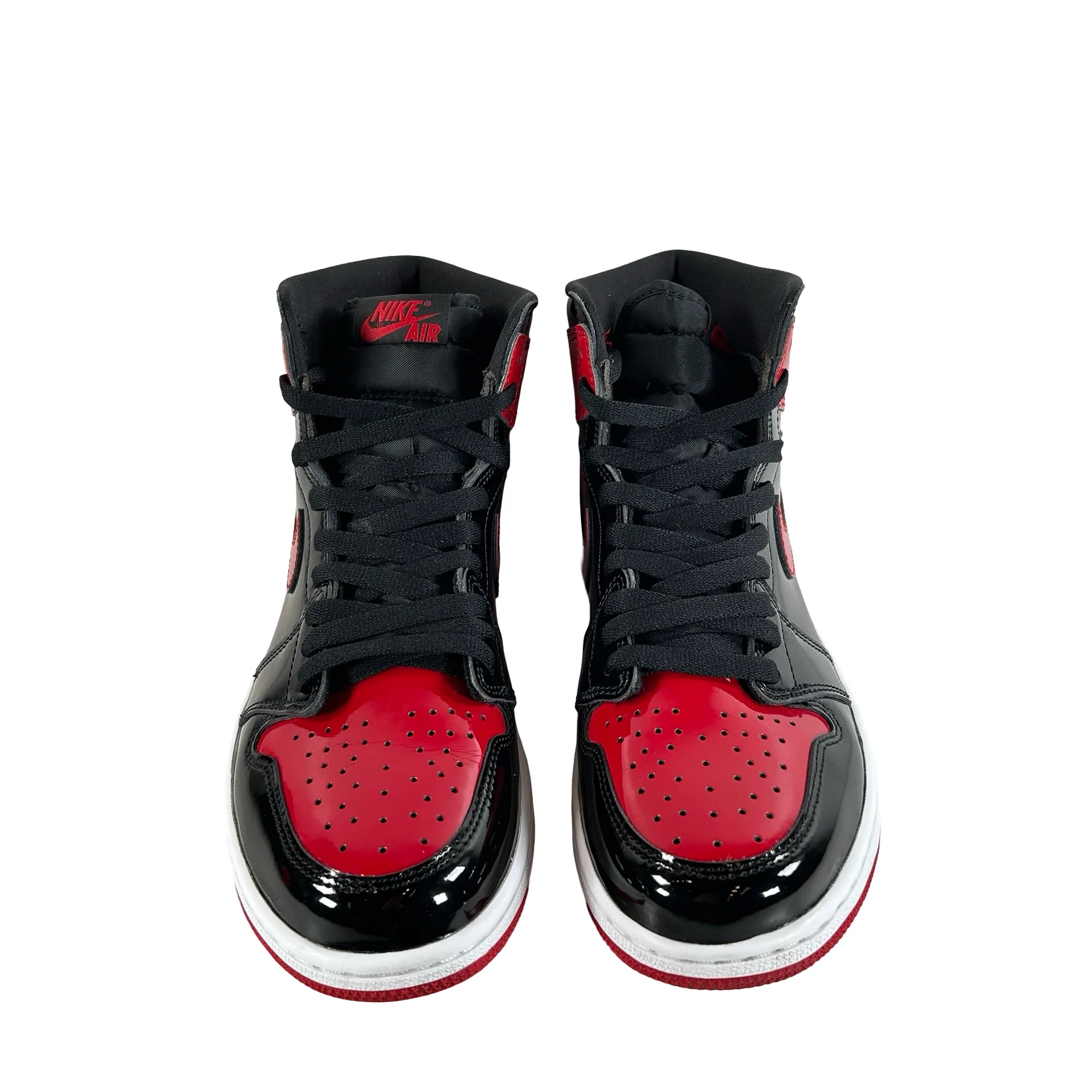 555088 063 Jordan 1 Retro High OG Patent Bred [USED] - 9 M (Used7) - Image 2