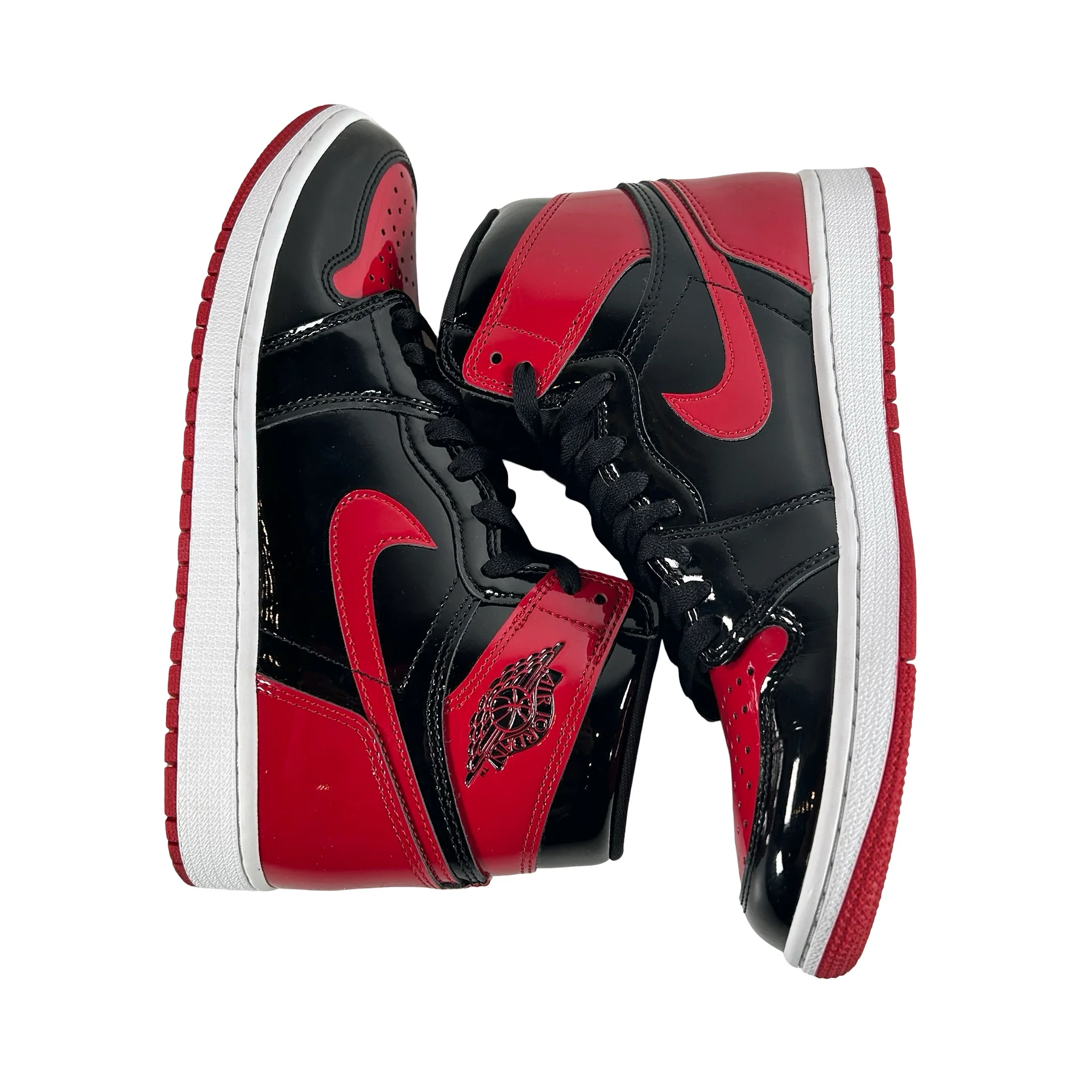 555088 063 Jordan 1 Retro High OG Patent Bred [USED] - 9 M (Used9) - Image 4
