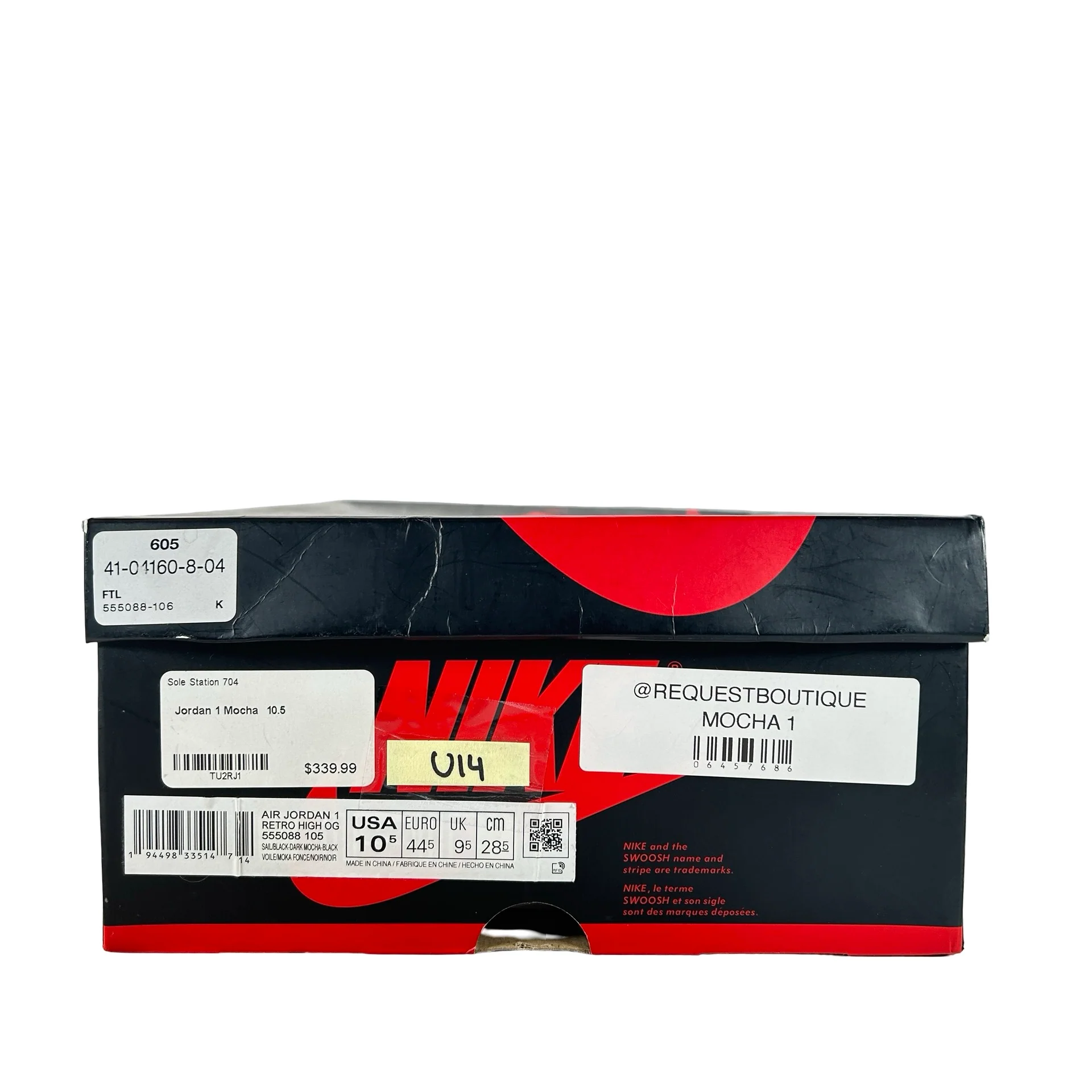 555088 105 Jordan 1 Mocha [USED] - 10.5 M (Used14) - Image 7