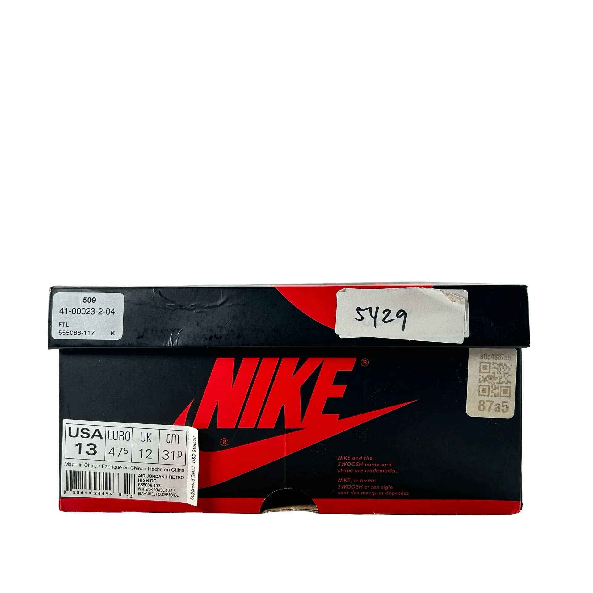 555088 117 Jordan 1 Retro High OG UNC 2015 [USED] - 13 M (Used) - Image 7
