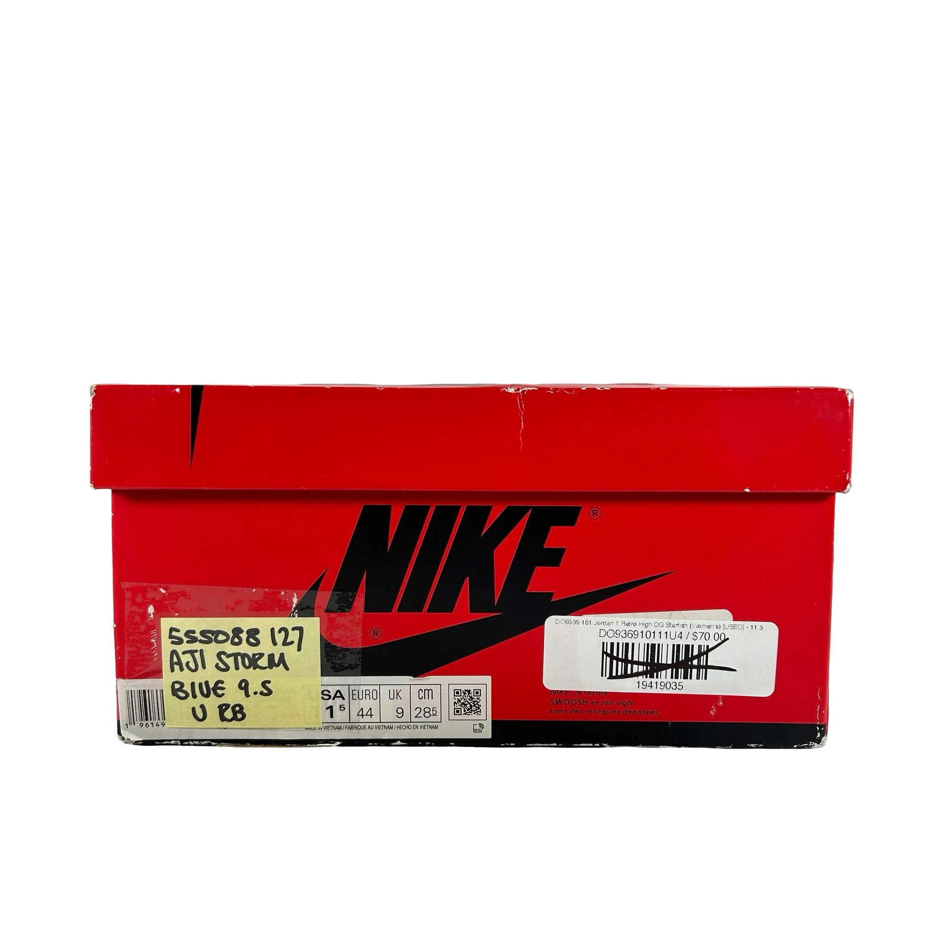 555088 127 Jordan 1 Retro Storm Blue [USED] - 9.5 M (Used) (Replace Box) - Image 7