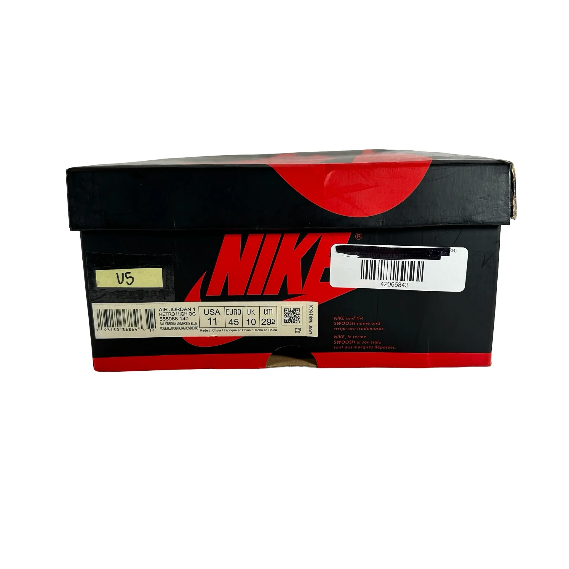 555088 140 Jordan 1 Obsidian UNC [USED] - 11 M (Used5) - Image 7