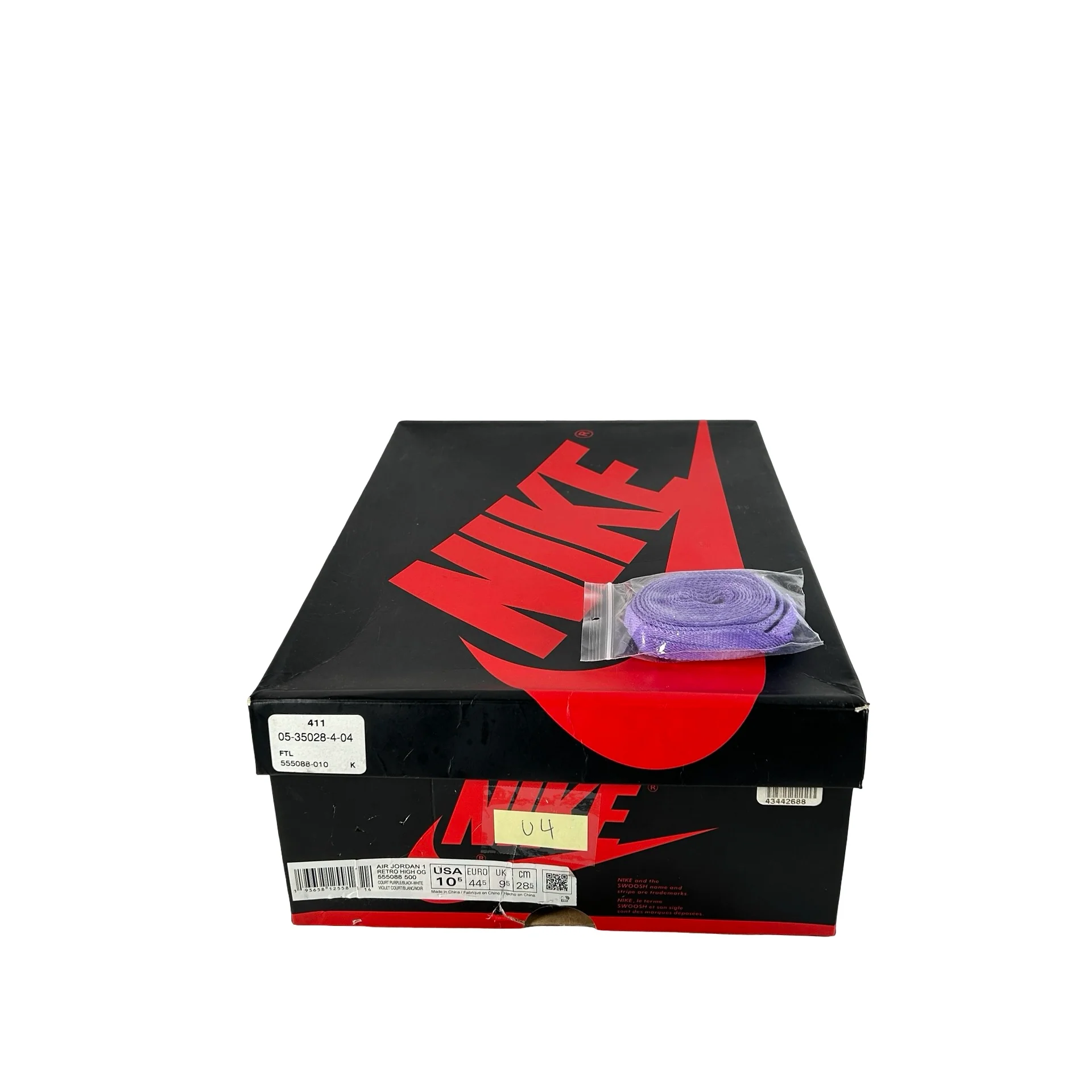 555088 500 Jordan 1 Court Purple [USED] - 10.5 M (Used4) - Image 7