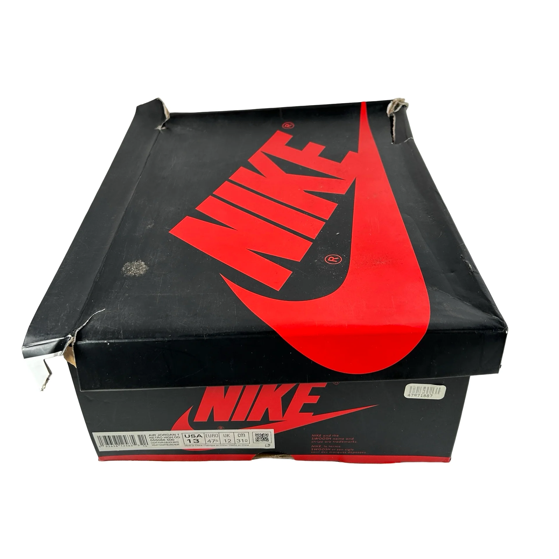 555088 500 Jordan 1 Court Purple [USED] - 13 M (Used) - Image 7