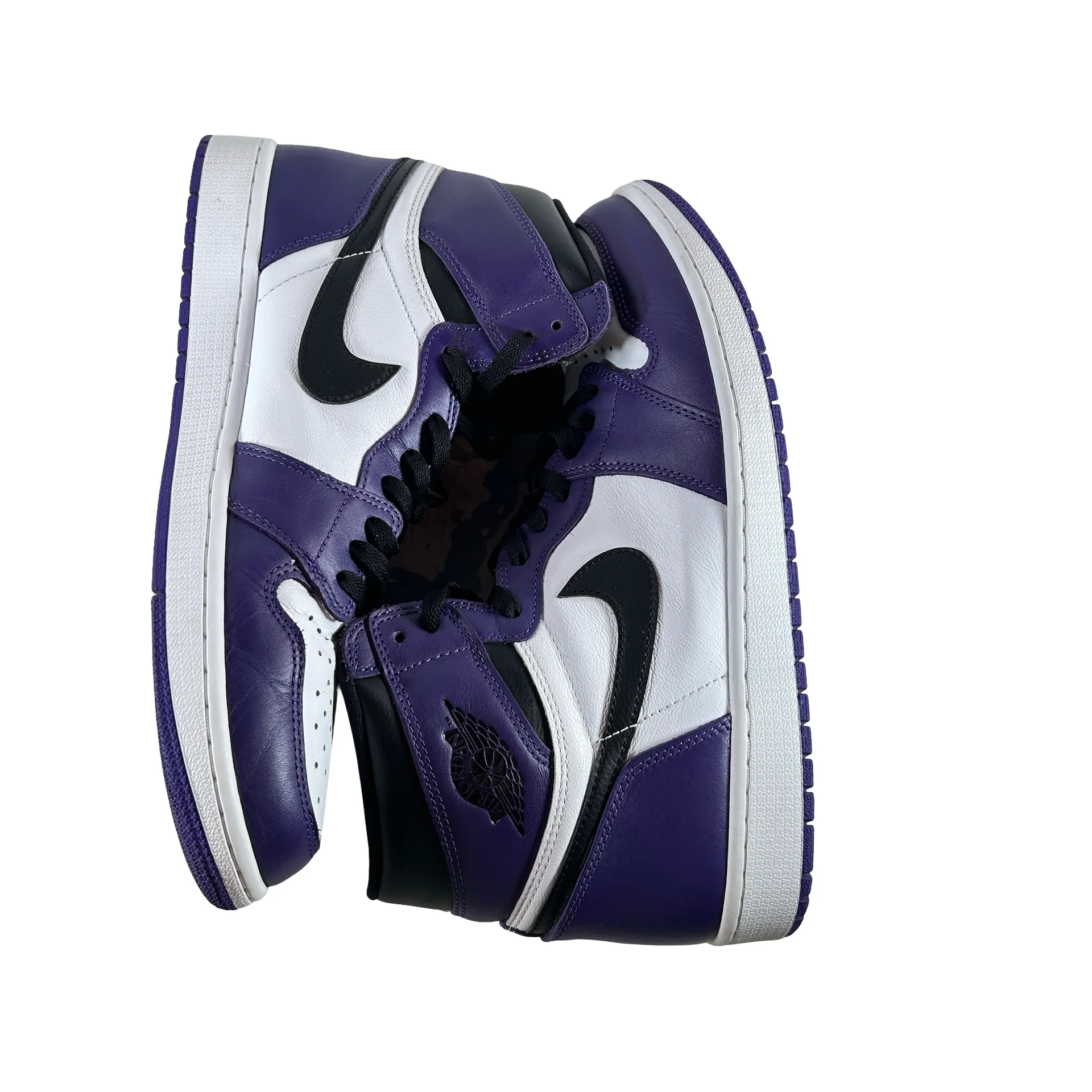 555088 500 Jordan 1 Court Purple [USED] - 13 M (Used) (No Box2) - Image 5