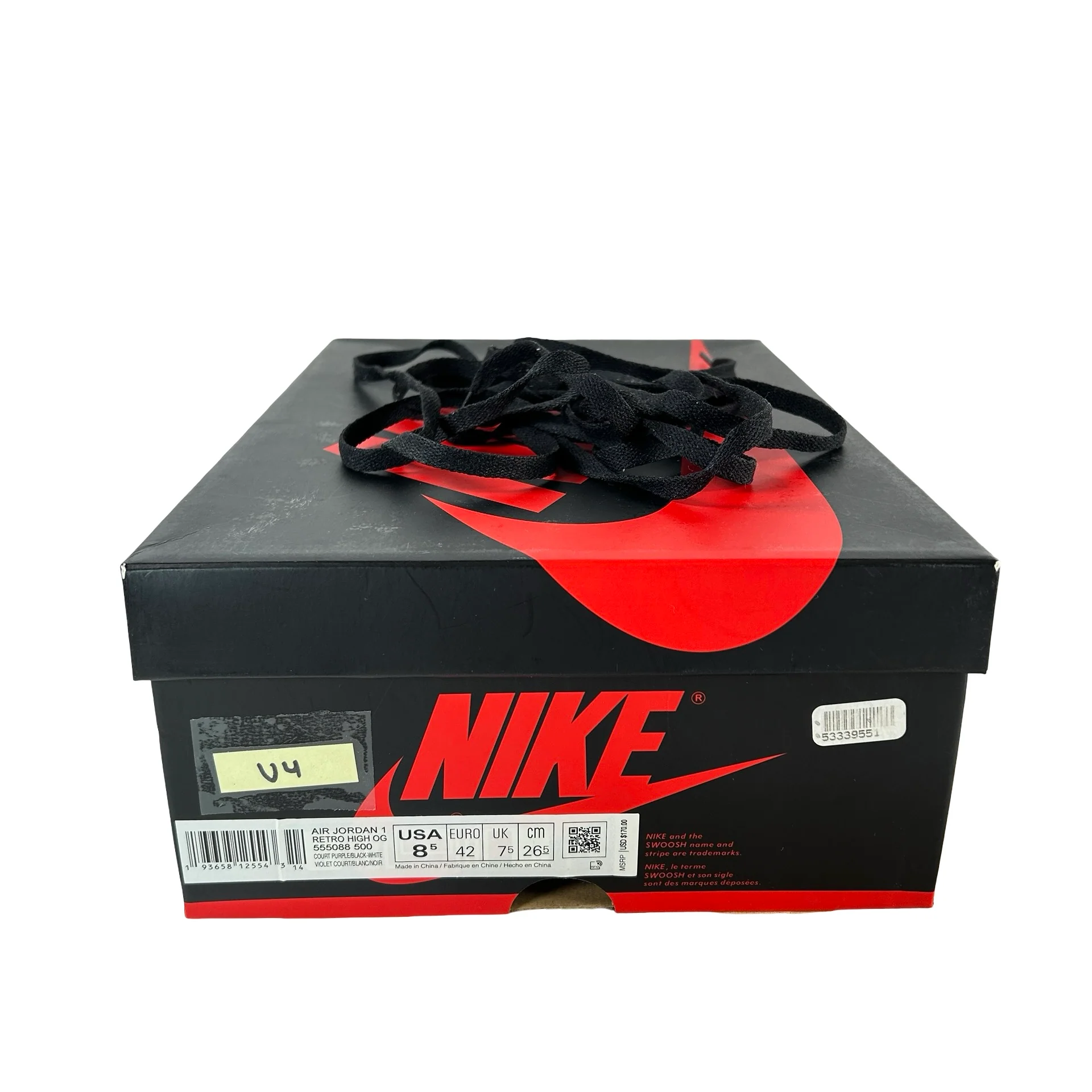 555088 500 Jordan 1 Court Purple [USED] - 8.5 M (Used4) - Image 7