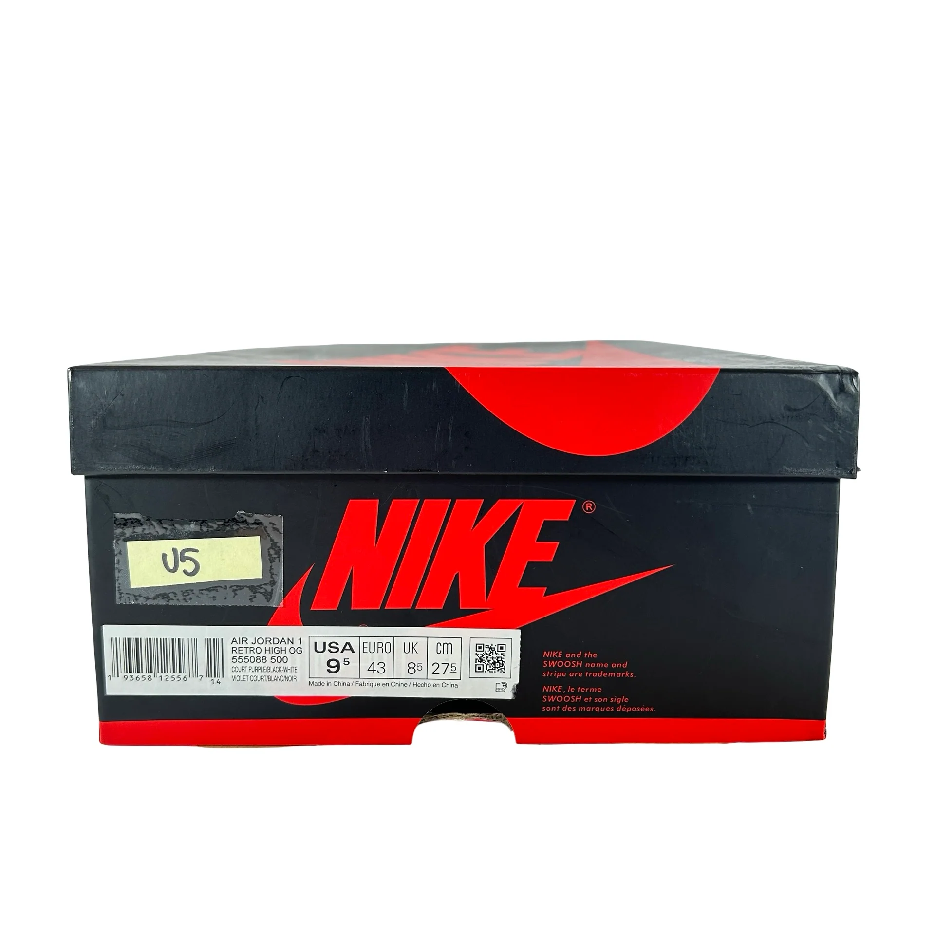 555088 500 Jordan 1 Court Purple [USED] - 9.5 M (Used5) - Image 7
