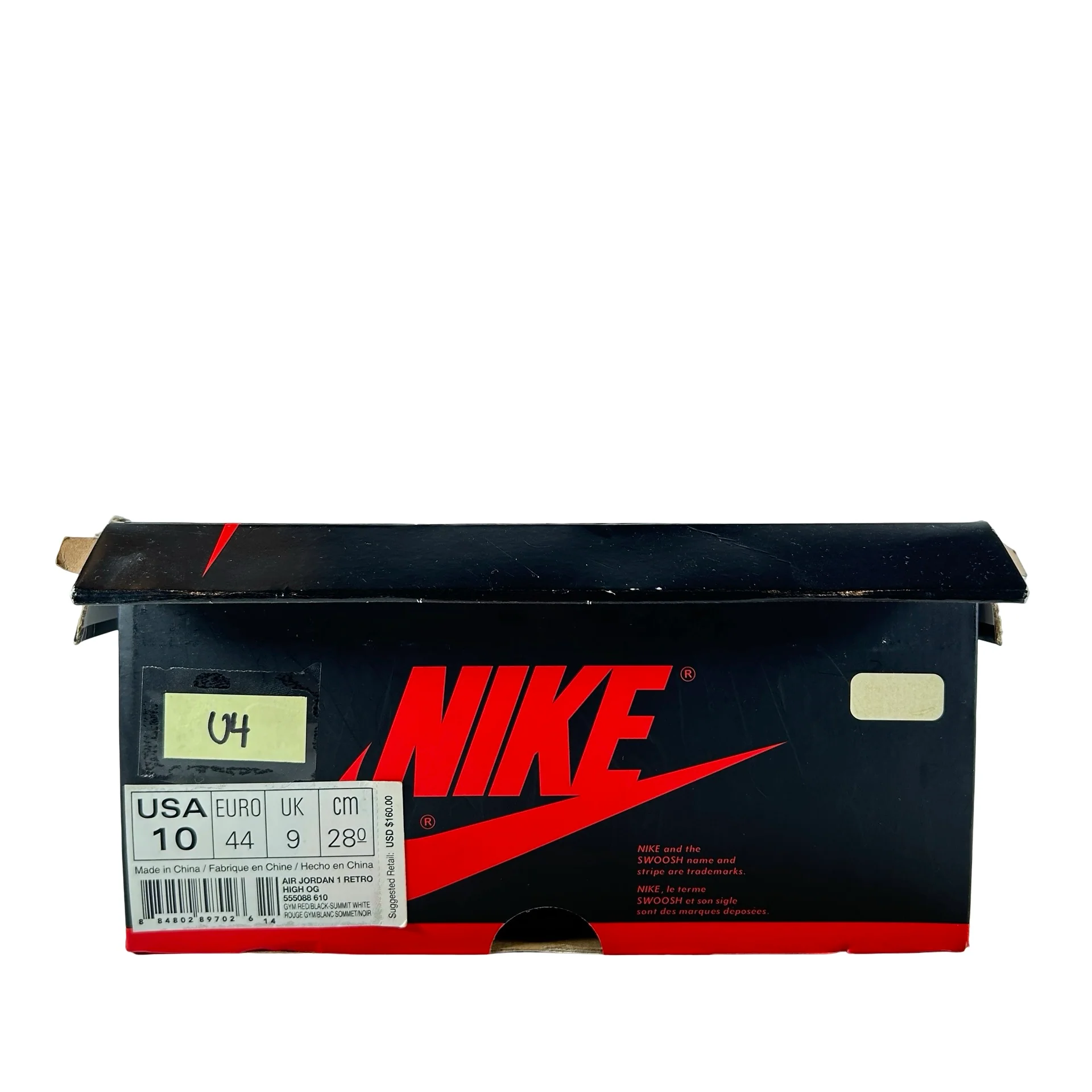 555088 610 Jordan 1 Bred Toe [USED] - 10 M (Used4) (Replace Lid) - Image 7