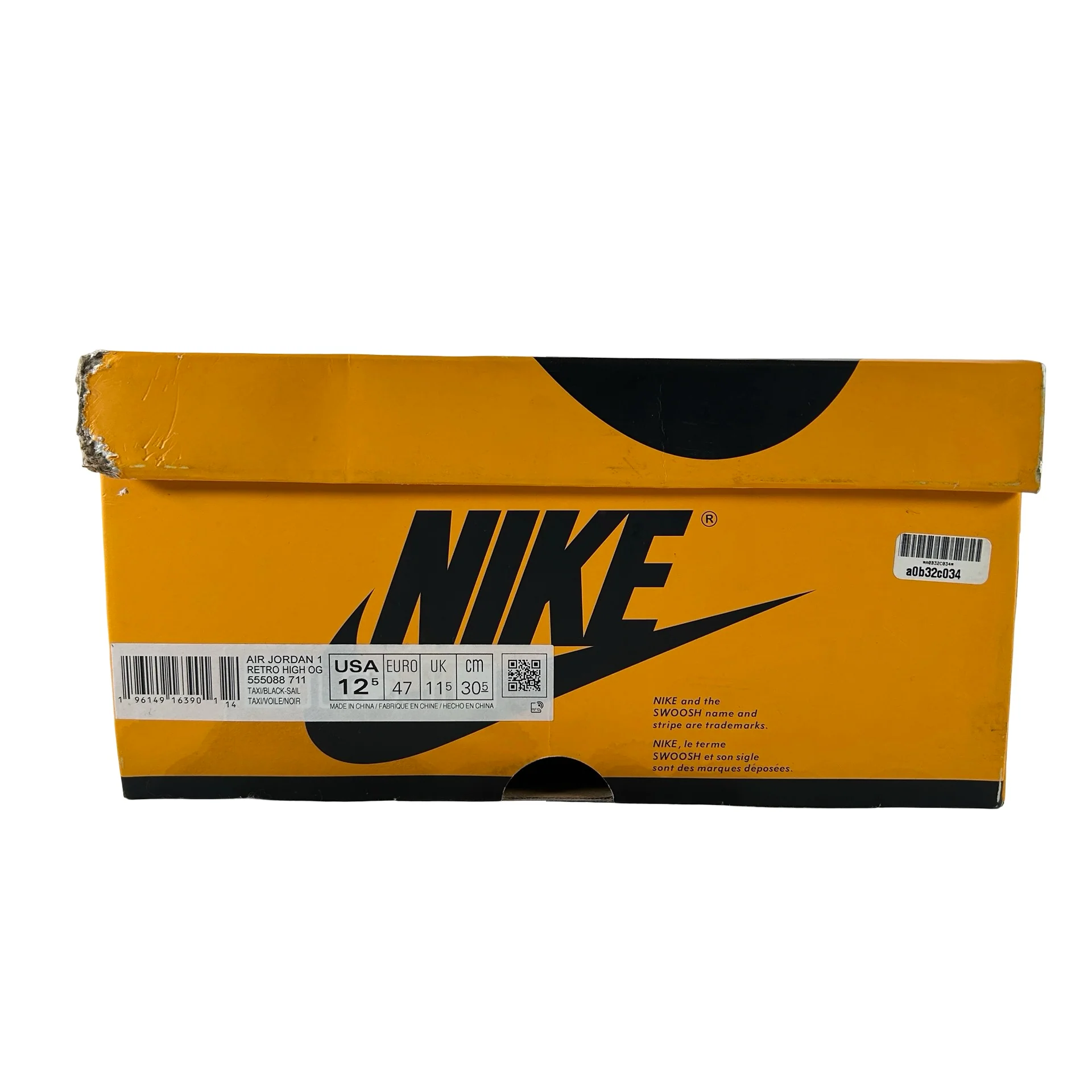 555088 711 Jordan 1 Retro High OG Yellow Toe [USED] - 12.5 M (Used) - Image 7