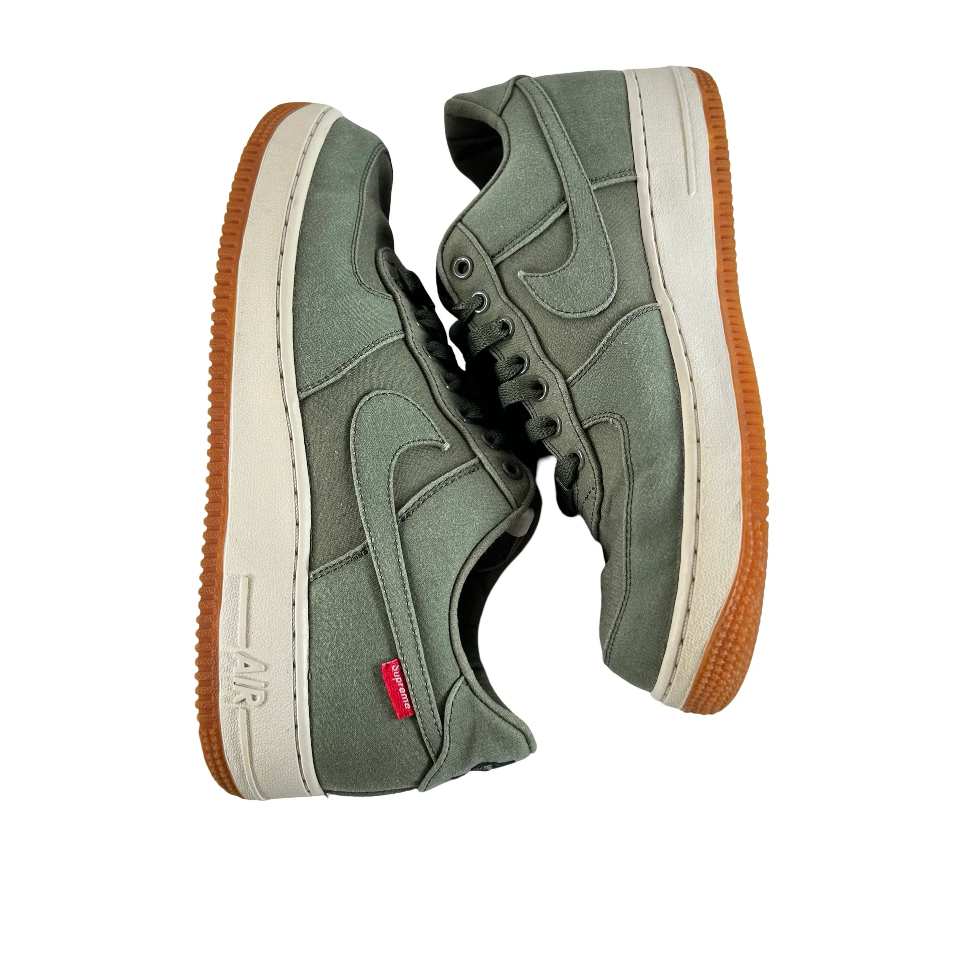 573488 300 Nike Air Force 1 Low Supreme Olive [USED] - 9 M (Used) (No Box) - Image 4
