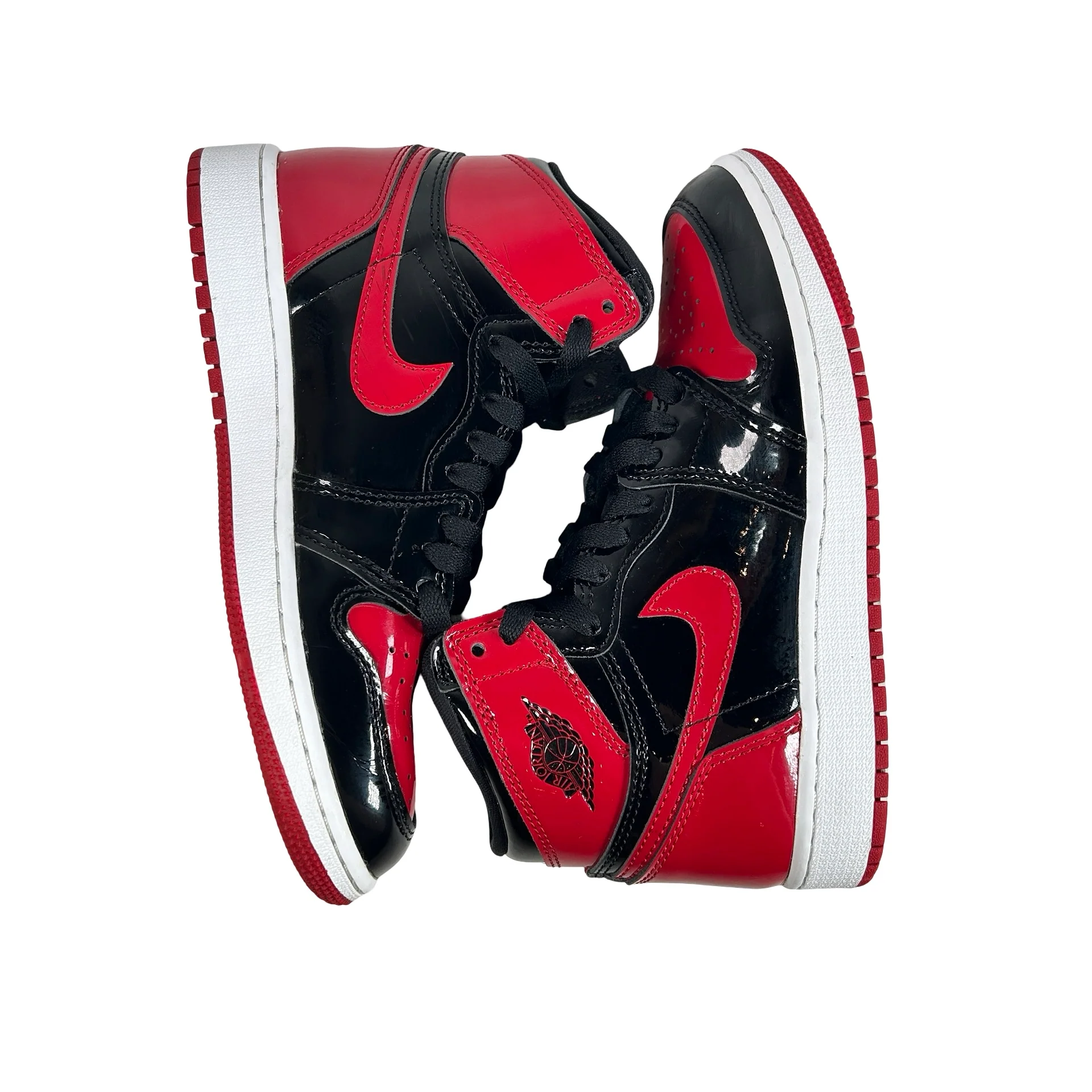 575441 063 Jordan 1 Retro High OG Patent Bred (GS) [USED] - 4 Y (Used) (No Box) - Image 5