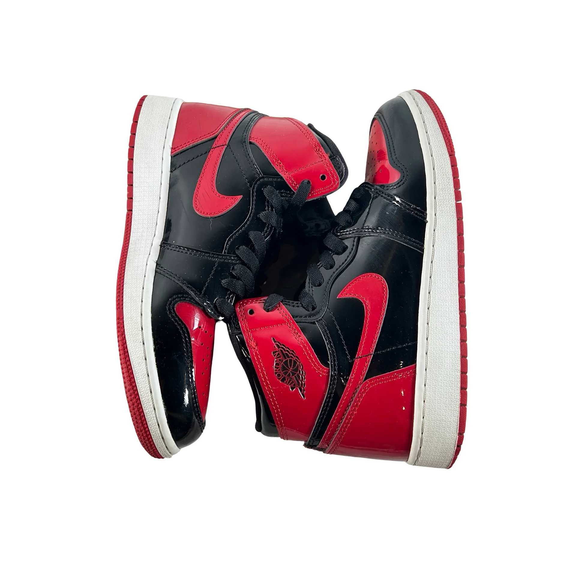 575441 063 Jordan 1 Retro High OG Patent Bred (GS) [USED] - 5 Y (Used5) - Image 4