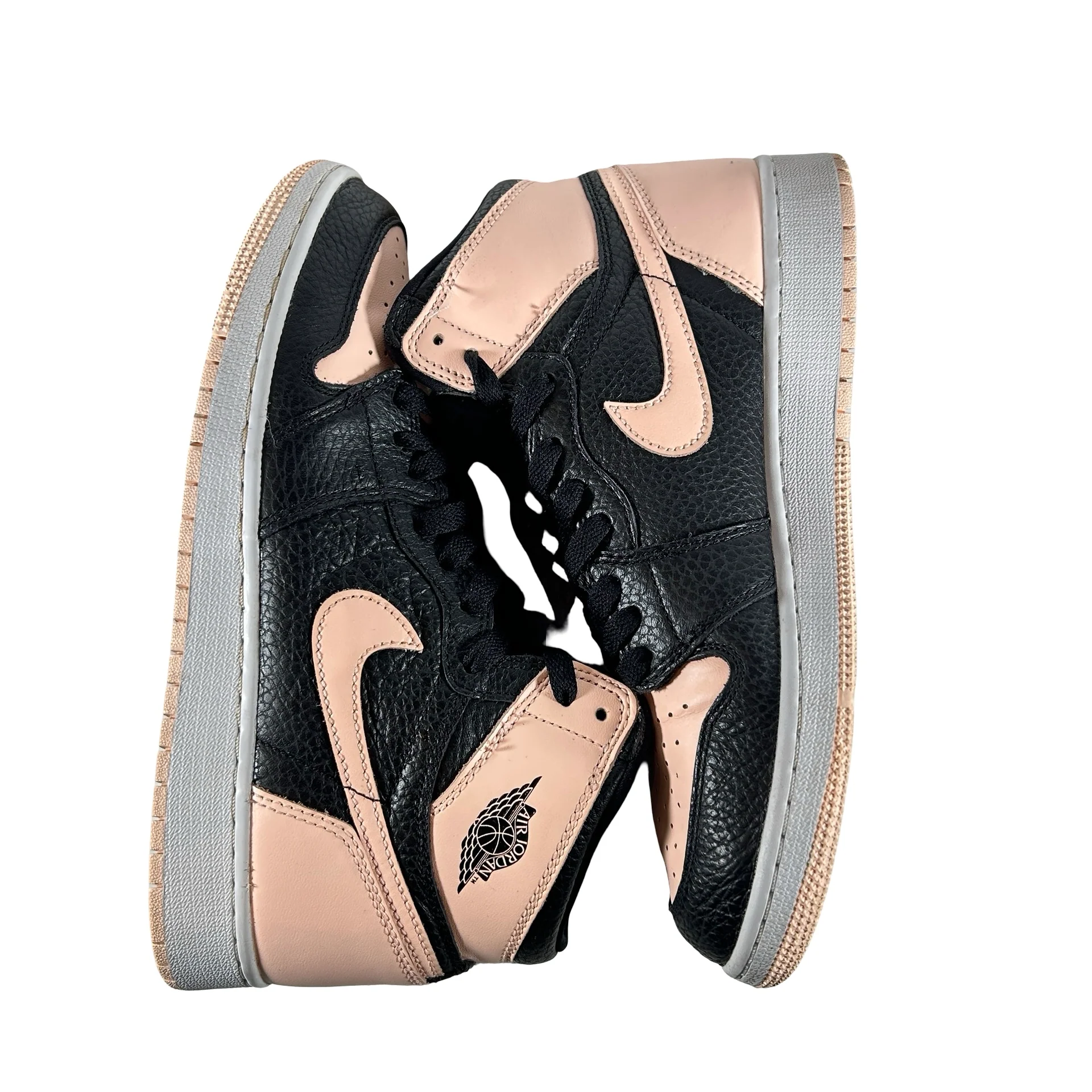 575441 081 Jordan 1 Retro High Black Crimson Tint (GS) [USED] - 7 Y (Used3) - Image 5