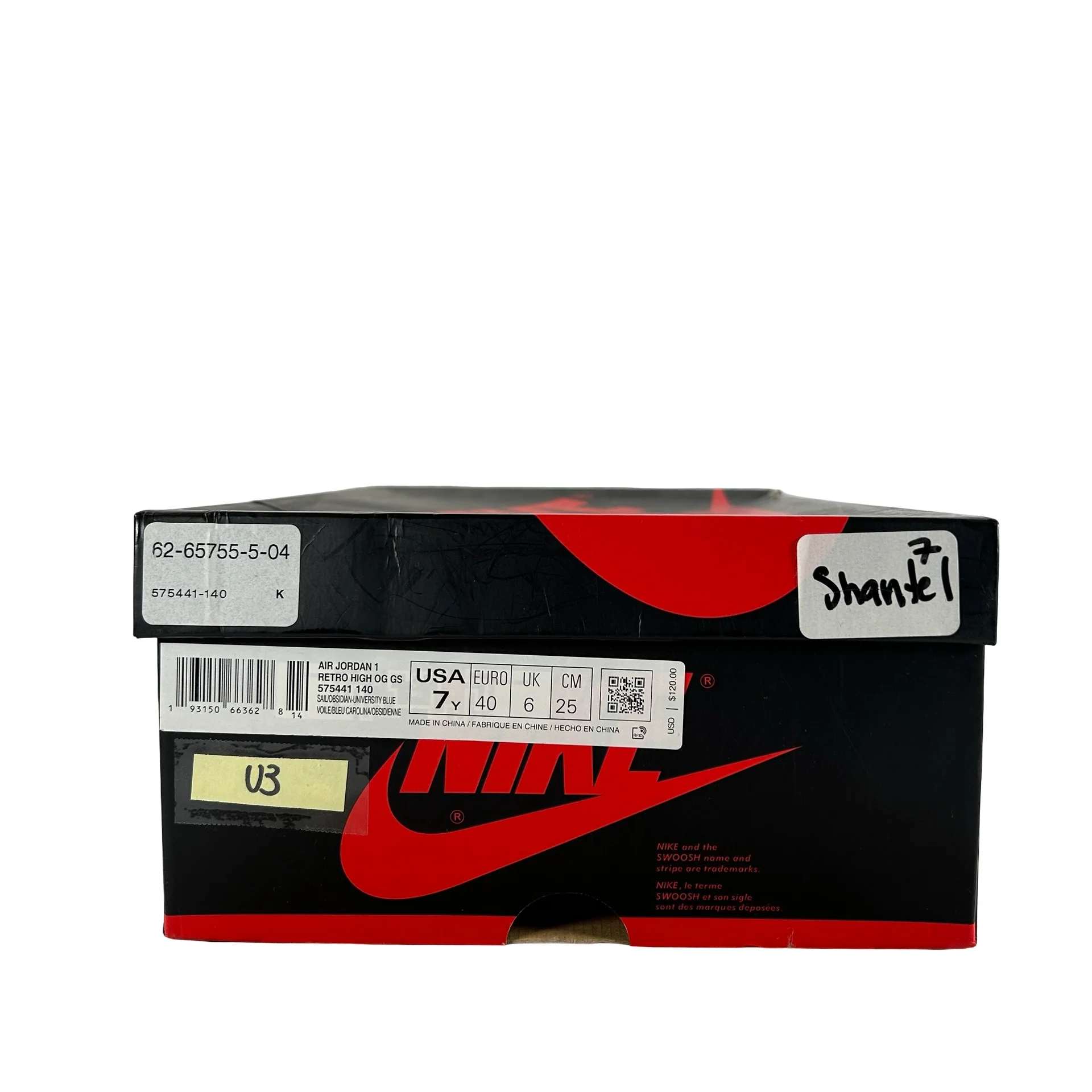 575441 140 Jordan 1 Retro High Obsidian (GS) [USED] - 7 Y (Used3) - Image 7