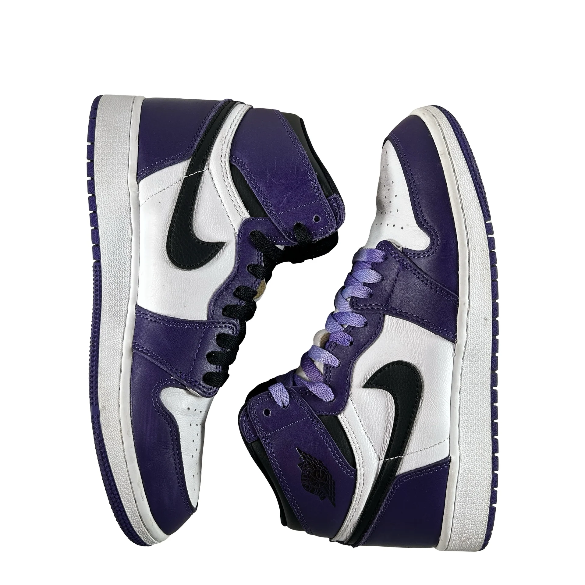 575441 500 Jordan 1 Retro High Court Purple White (GS) [USED] - 7 Y (Used) - Image 5