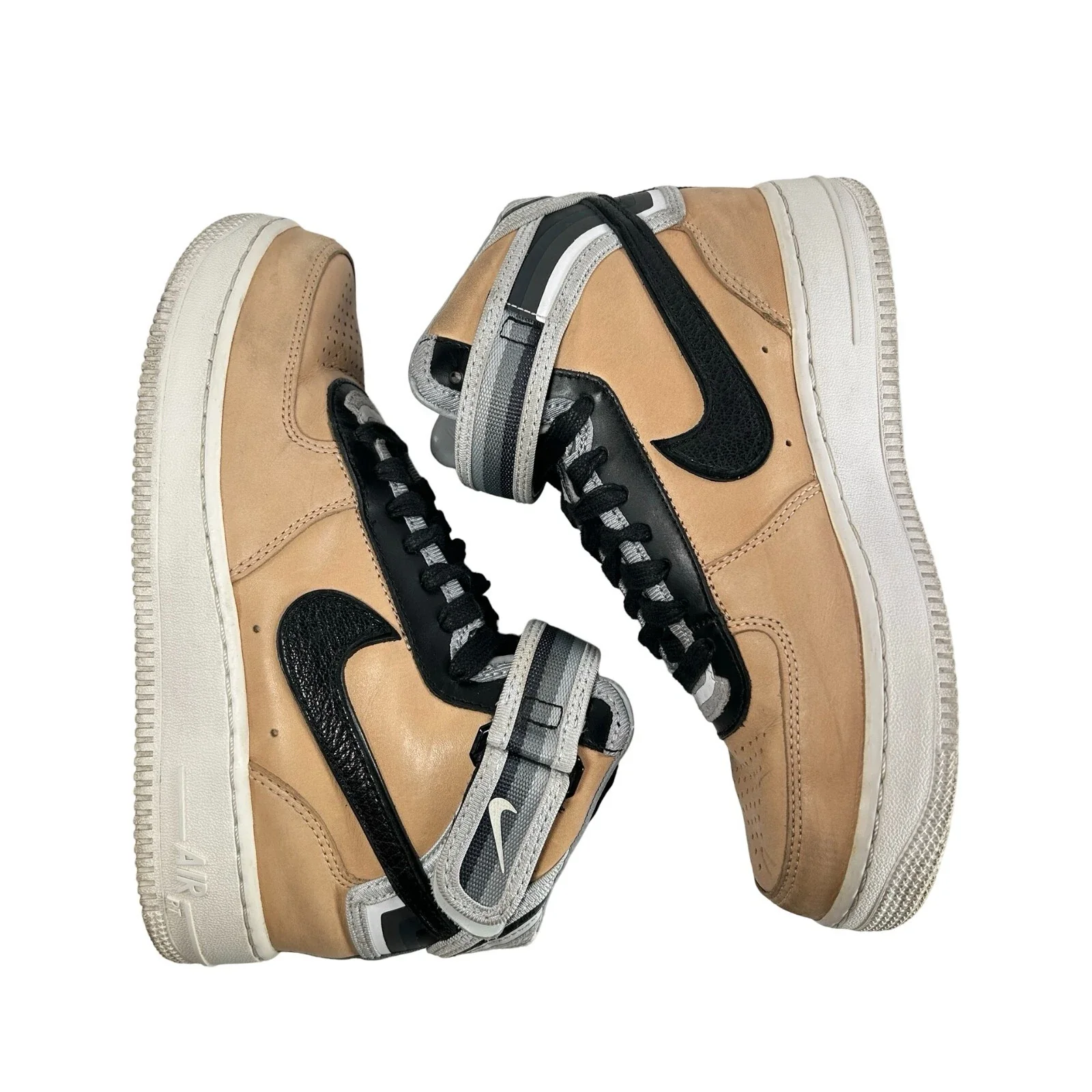 677130 200 Nike Air Force 1 Mid Tisci Tan [USED] - 5 M (Used) - Image 4