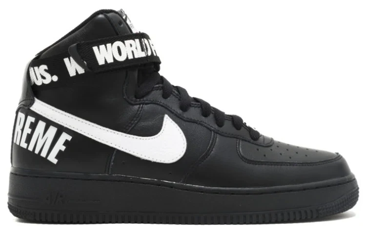 698696 010 Nike Air Force 1 High Supreme World Famous Black - Image 2