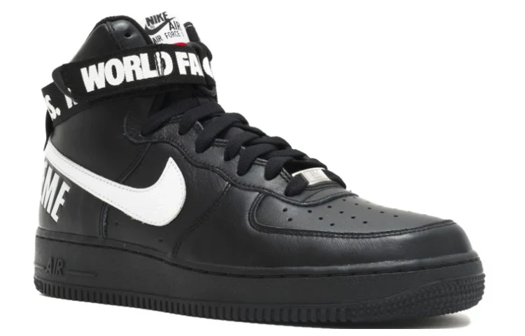 698696 010 Nike Air Force 1 High Supreme World Famous Black - Image 3