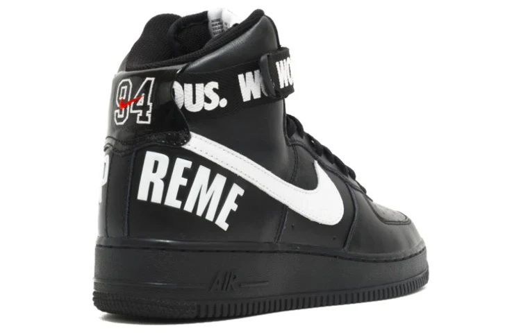 698696 010 Nike Air Force 1 High Supreme World Famous Black - Image 4