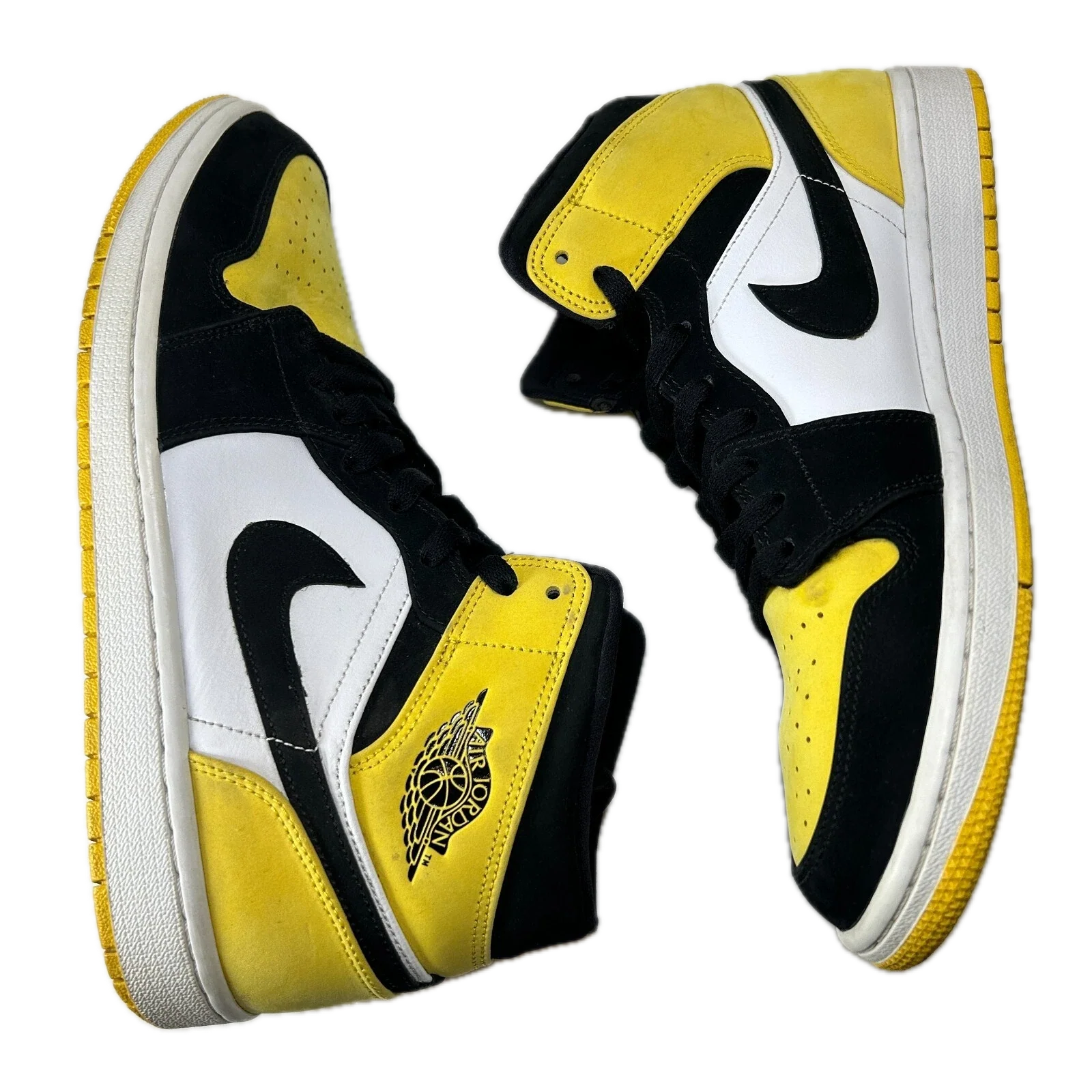 852542 071 Air Jordan 1 Mid Yellow Toe Black 2019 [USED] - 11 M (Used) (Replace Box) - Image 4