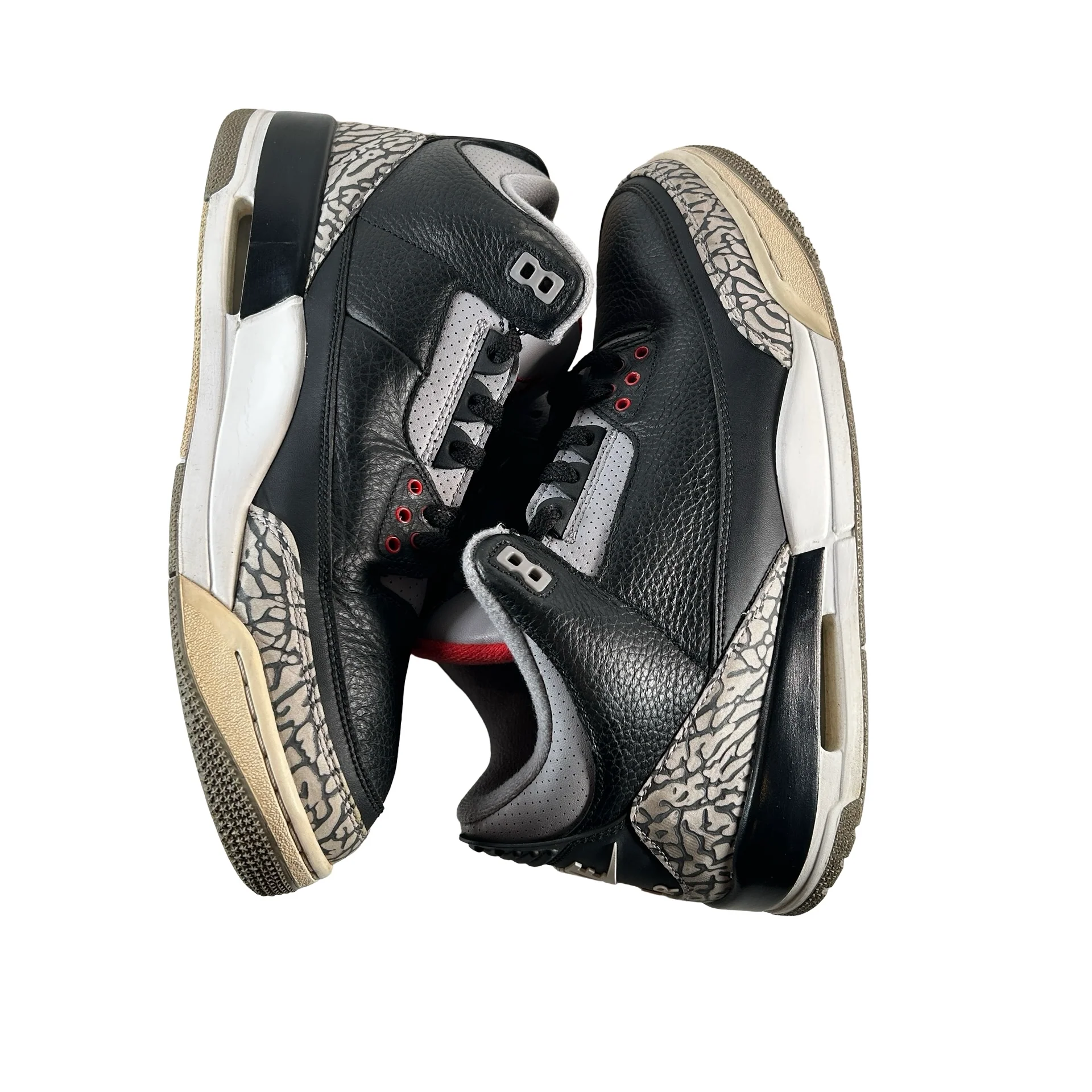 854262 001 Jordan 3 Black Cement 2018 [USED] - 10.5 M (Used5) (No Box5) - Image 5