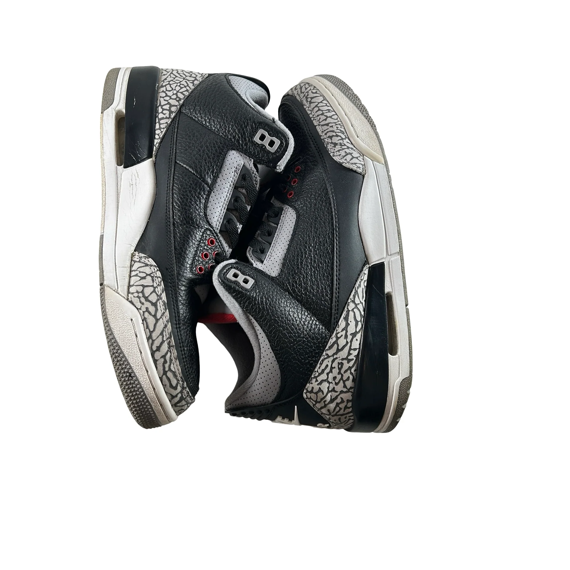 854262 001 Jordan 3 Black Cement 2018 [USED] - 10 M (Used5) (No Box5) - Image 5