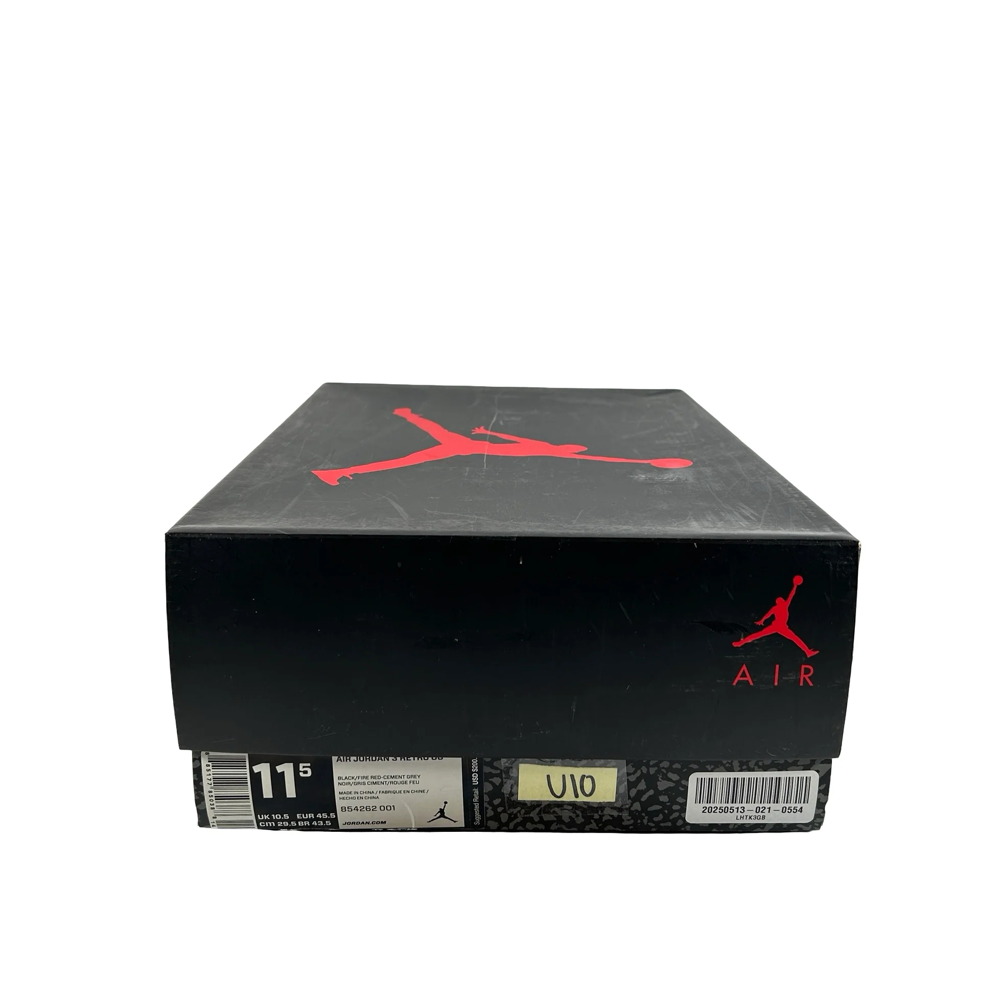 854262 001 Jordan 3 Black Cement 2018 [USED] - 11.5 M (Used10) - Image 7