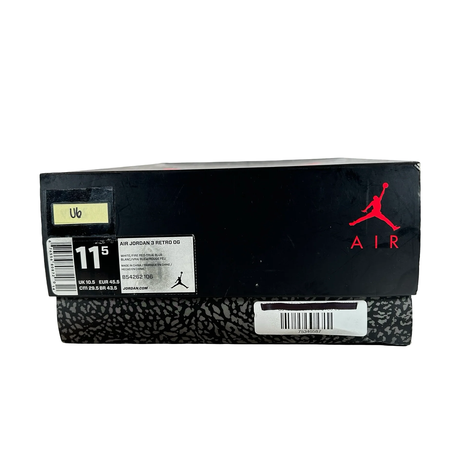 854262 106 Jordan 3 Retro True Blue (2016) [USED] - 11.5 M (Used6) - Image 7