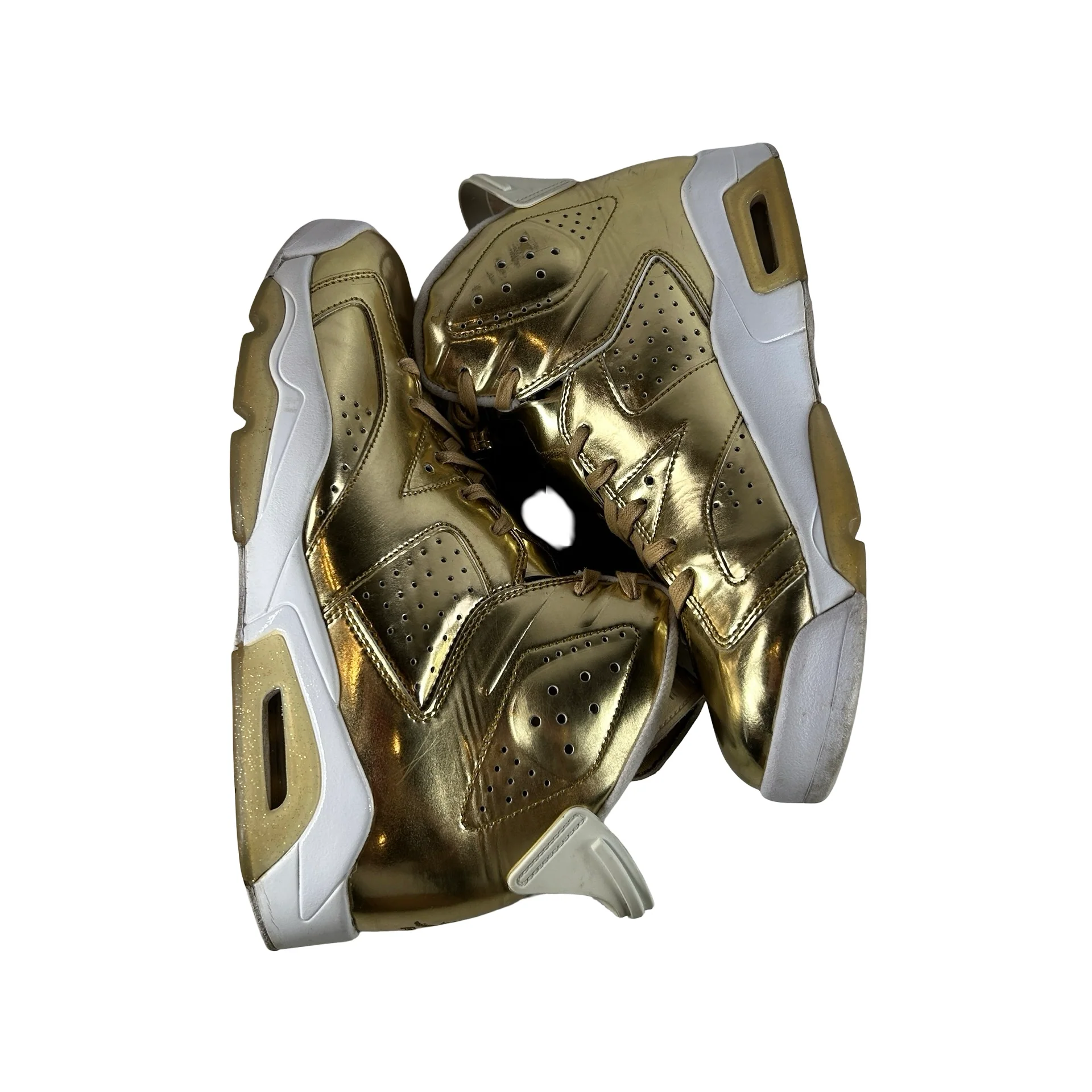 854271 730 Jordan 6 Retro Pinnacle Metallic Gold [USED] - 9 M (Used) (No Box) - Image 4