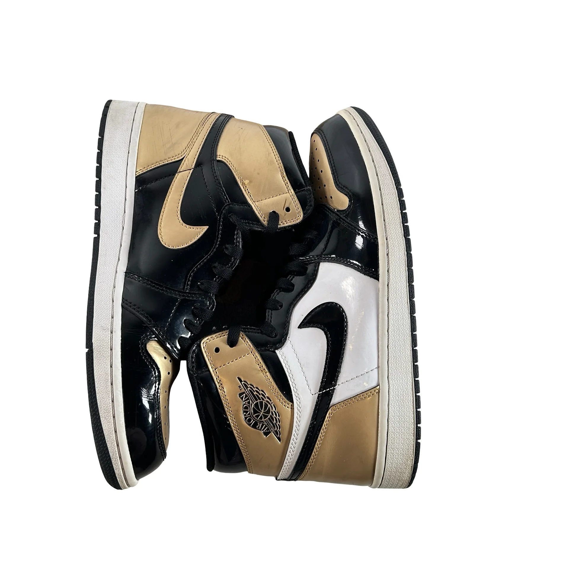 861428 007 Jordan 1 Retro High NRG Patent Gold Toe [USED] - 10 M (Used2) (No Box2) - Image 4