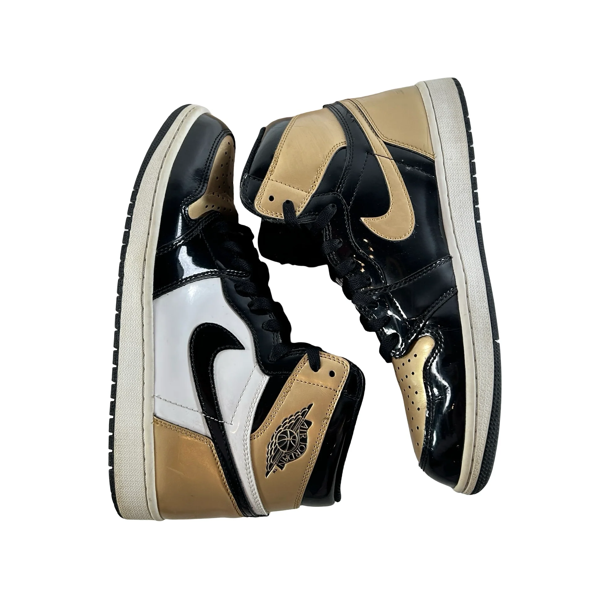 861428 007 Jordan 1 Retro High NRG Patent Gold Toe [USED] - 10 M (Used2) (No Box2) - Image 5