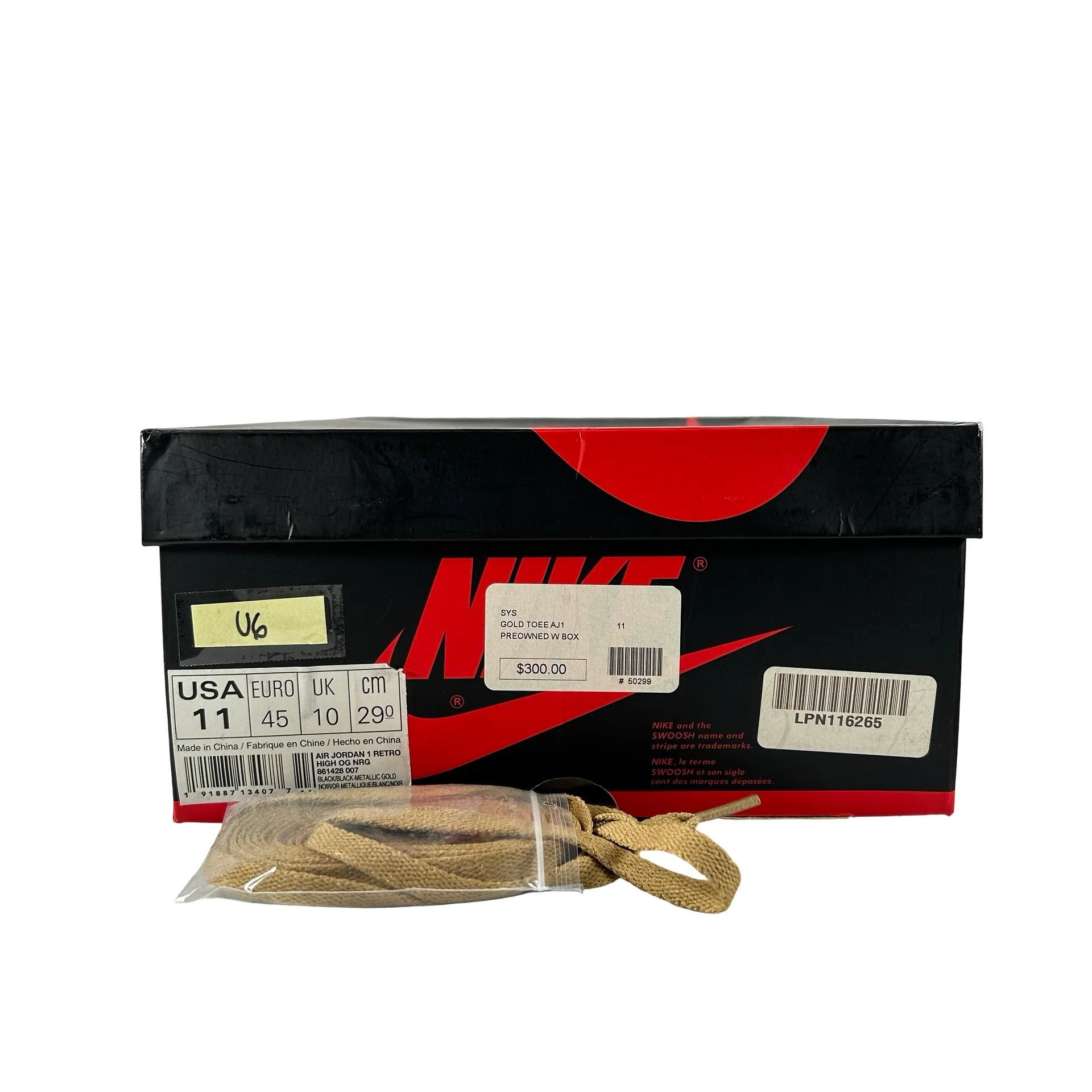 861428 007 Jordan 1 Retro High NRG Patent Gold Toe [USED] - 11 M (Used6) - Image 7
