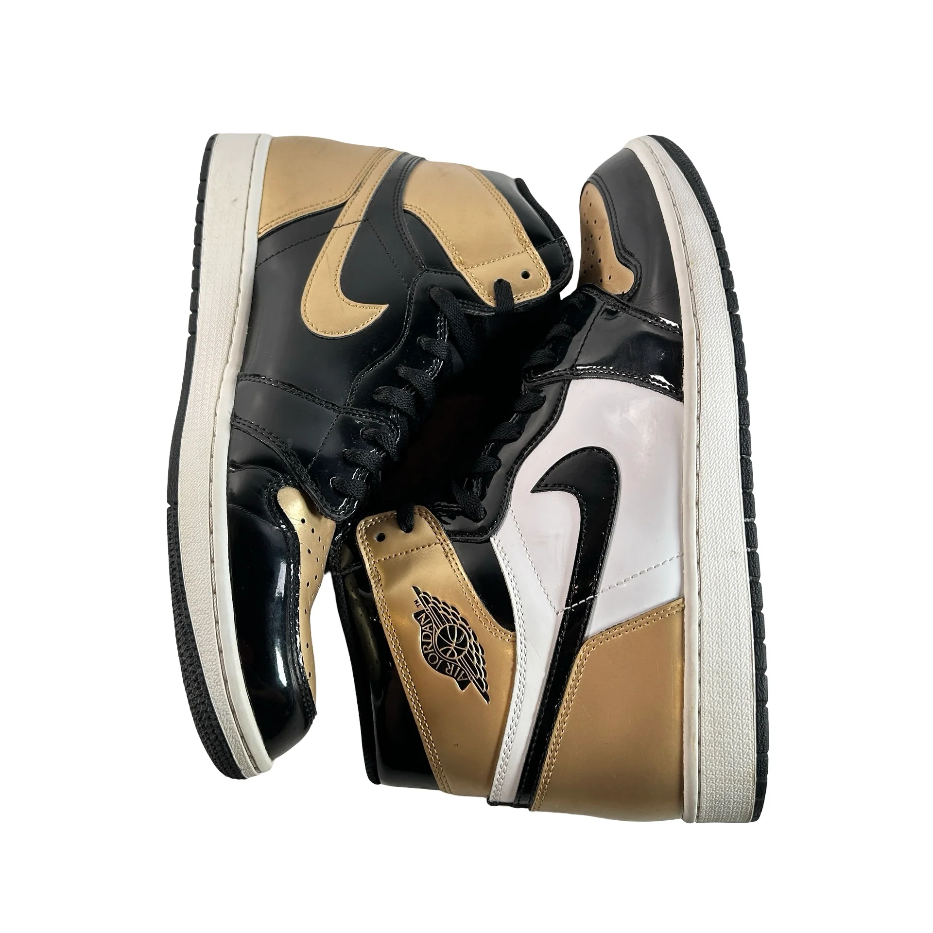 861428 007 Jordan 1 Retro High NRG Patent Gold Toe [USED] - 13 M (Used) (No Box) - Image 4