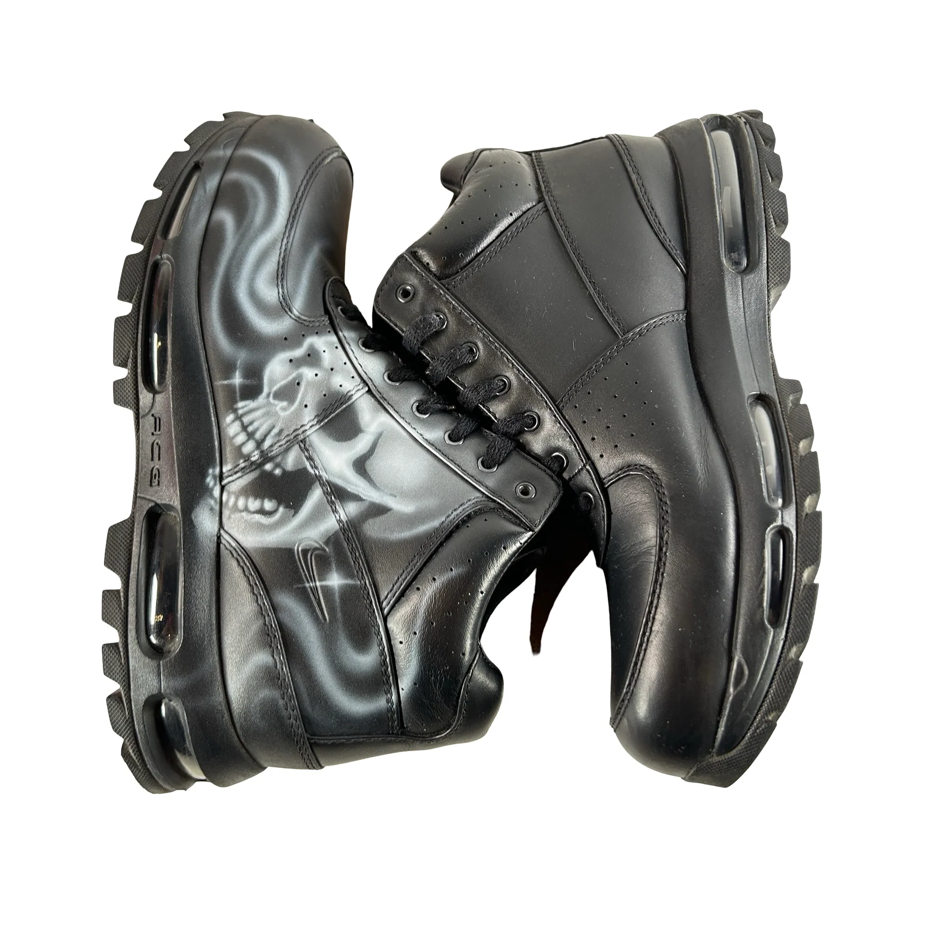 865031 009 Nike Air Max Goadome Black x STFU OG White [USED] - 9 M (Used) - Image 4