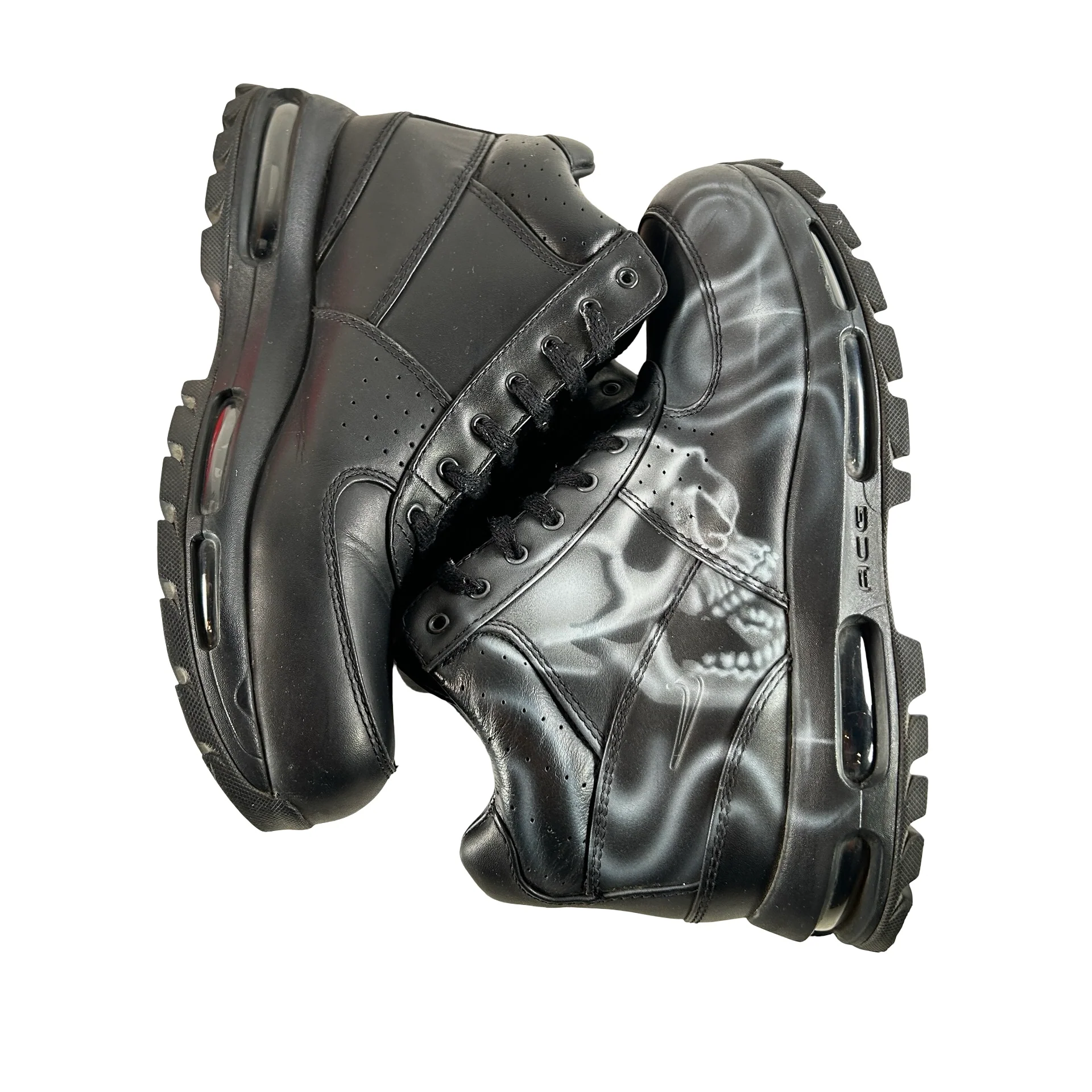 865031 009 Nike Air Max Goadome Black x STFU OG White [USED] - 9 M (Used) - Image 5
