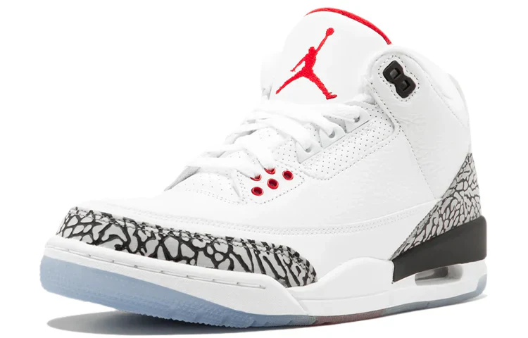 923096 101 Air Jordan 3 Retro Free Throw Line White Cement - Image 2