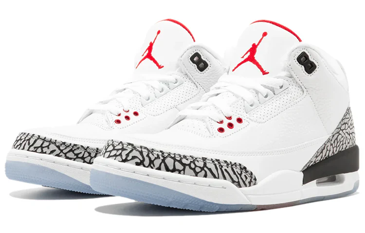 923096 101 Air Jordan 3 Retro Free Throw Line White Cement - Image 3