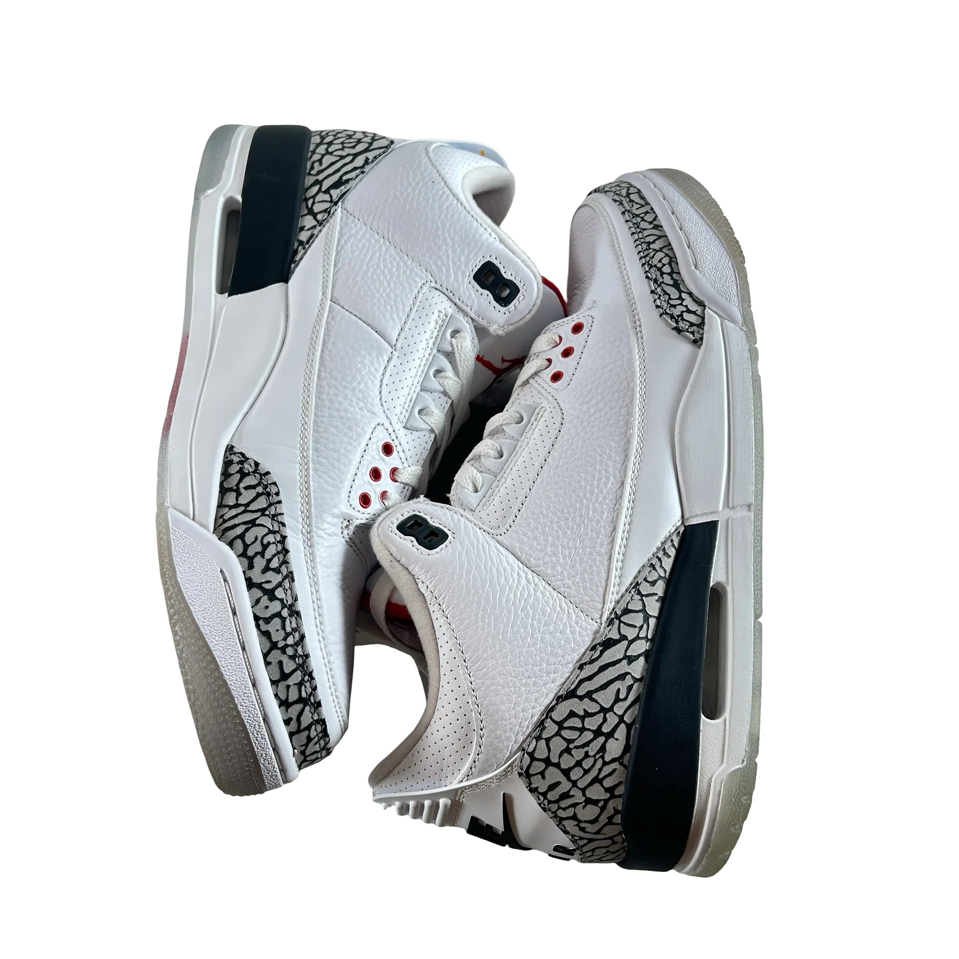 923096 101 Jordan 3 Retro Free Throw Line White Cement [USED] - 9.5 M (Used) (No Box) - Image 5