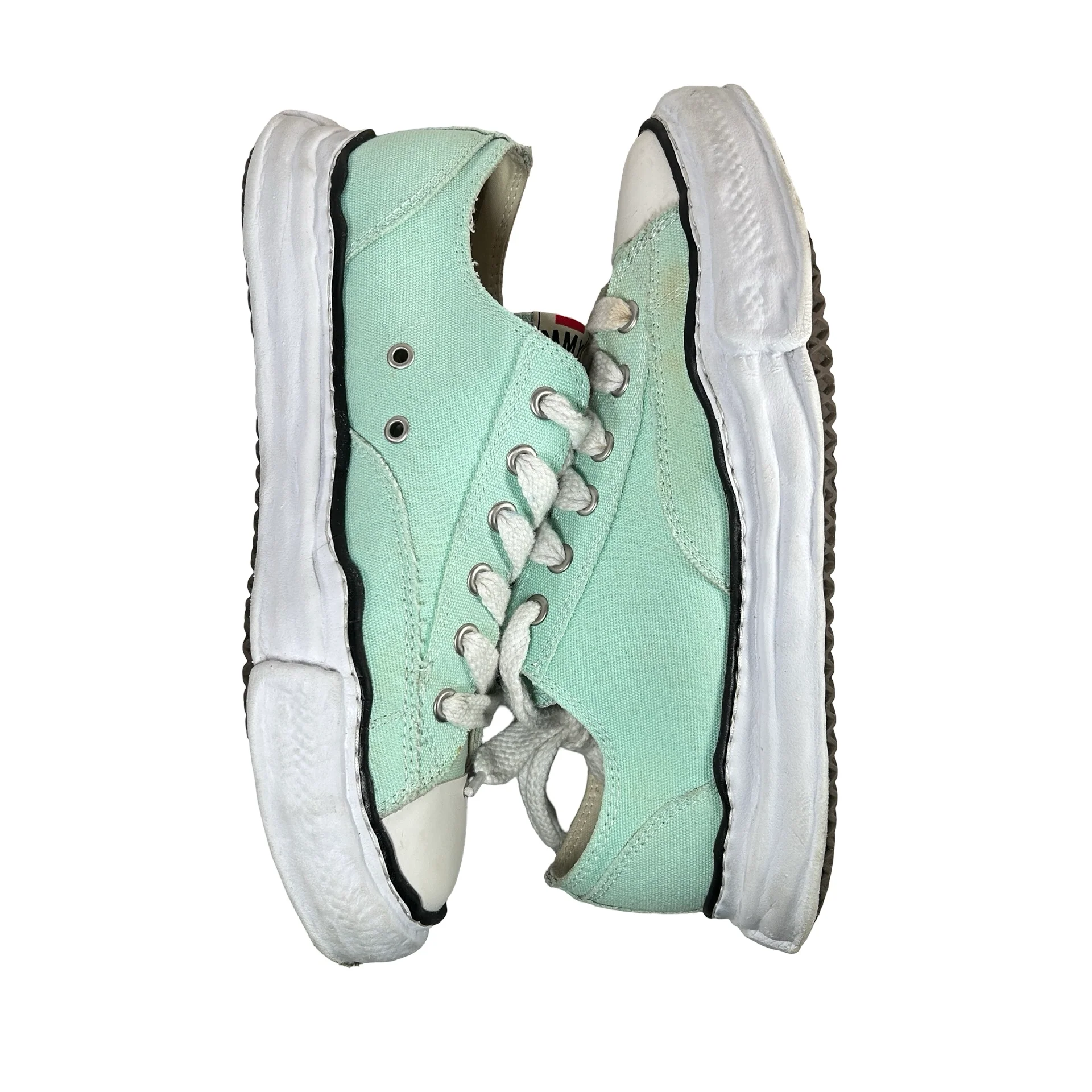 A01FW702 Maison Mihara Yasuhiro Peterson OG Sole Canvas Low Green USED] - 12 M (Used) - Image 5