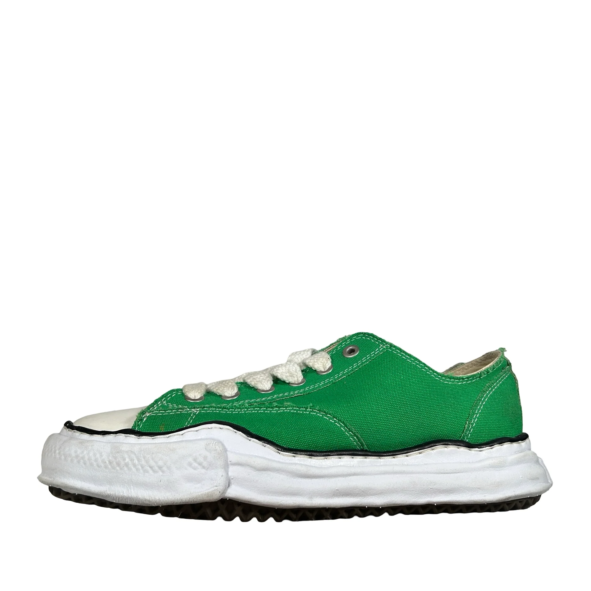 A01FW702 Maison Mihara Yasuhiro Peterson OG Sole Canvas Low Green [USED] - 45 EU (Used)