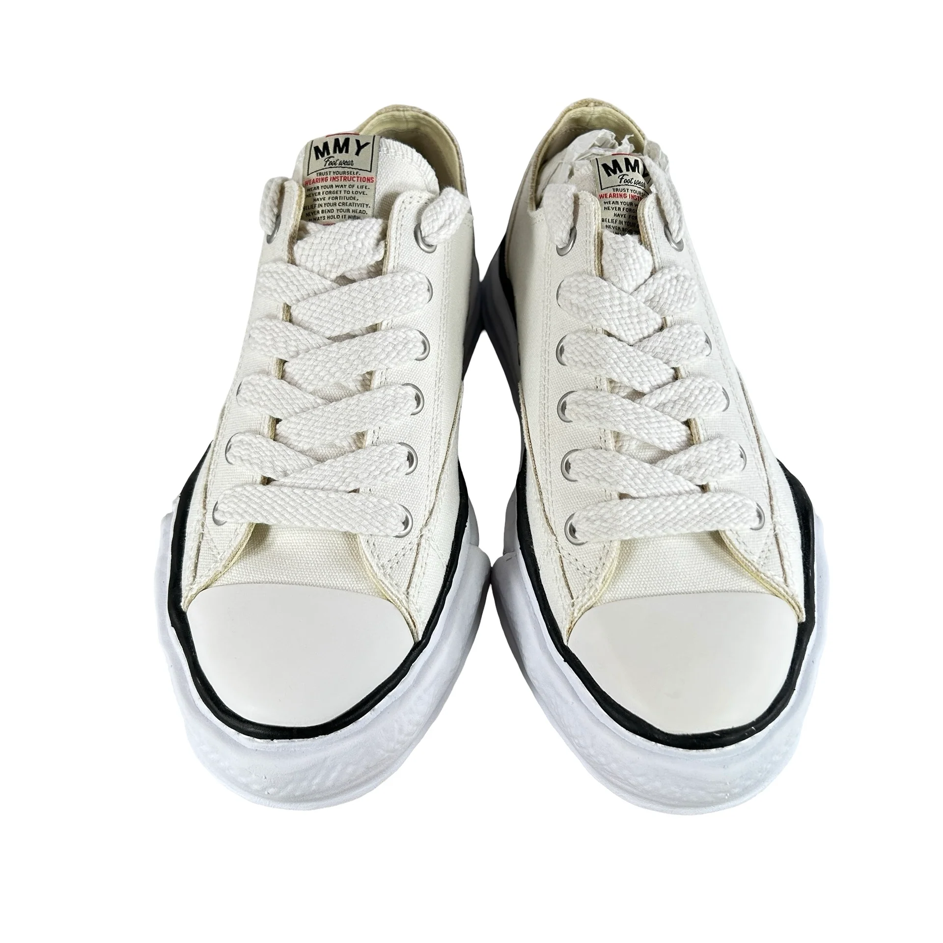 A01FW702 WHT Maison Mihara Yasuhiro Peterson OG Sole Canvas Low White [USED] - 44 EU (VNDS) - Image 2