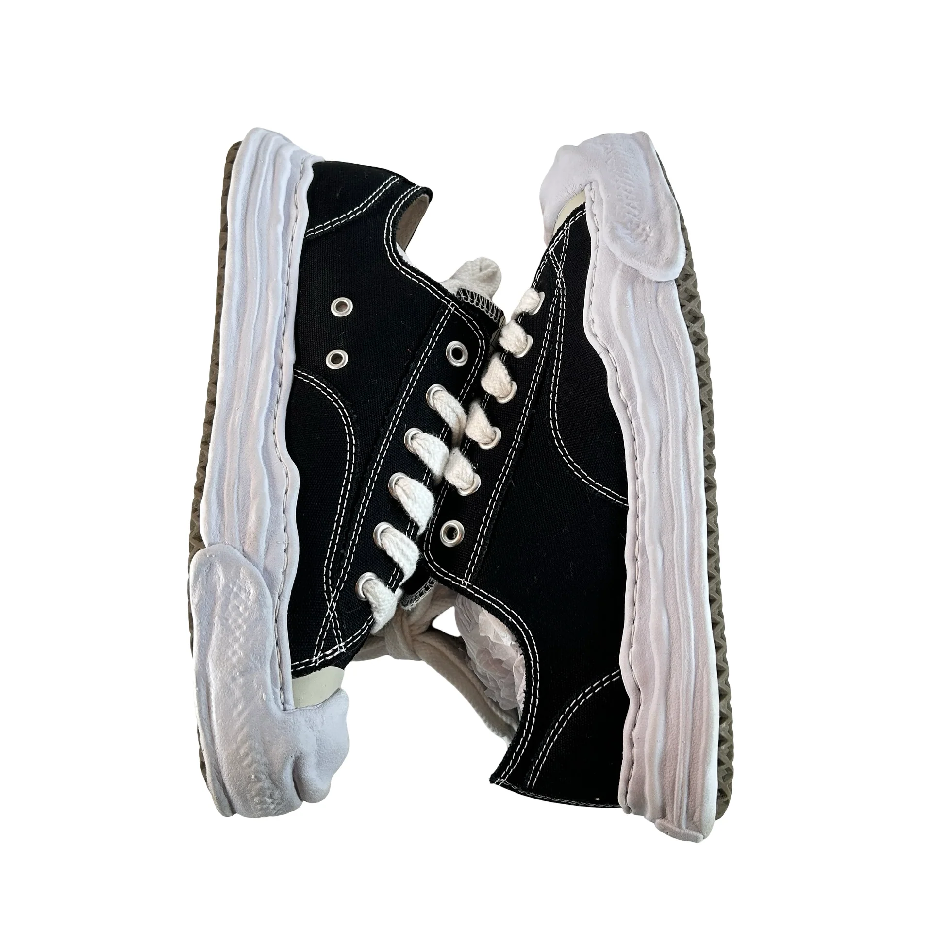 A05FW702 Maison Mihara Yasuhiro Hank OG Sole Canvas Low Black [USED] - 45 EU (Used2) - Image 4