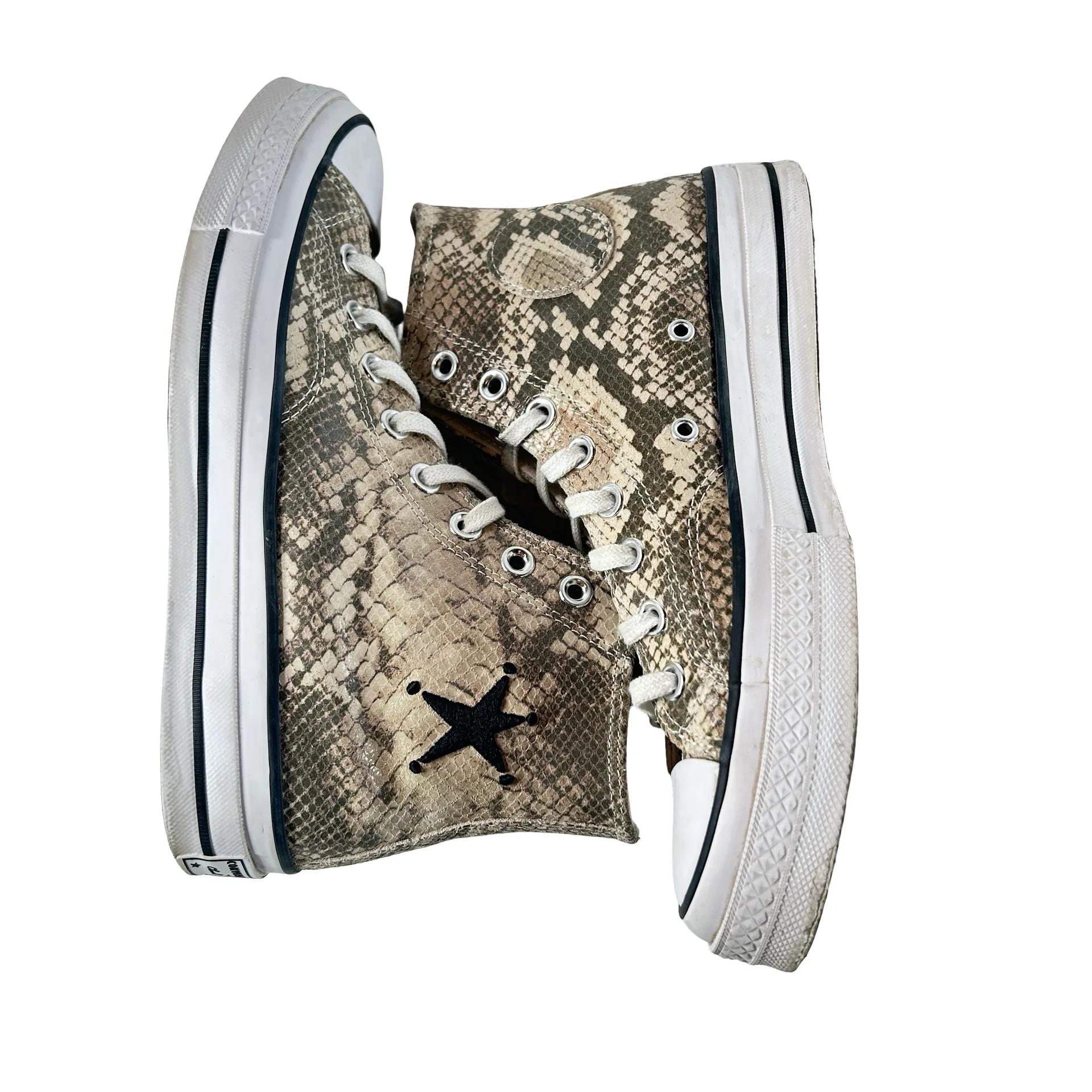 A11674C Converse Chuck Taylor All Star 70 Hi Stussy Snakeskin [USED] - 7 M (Used) - Image 4