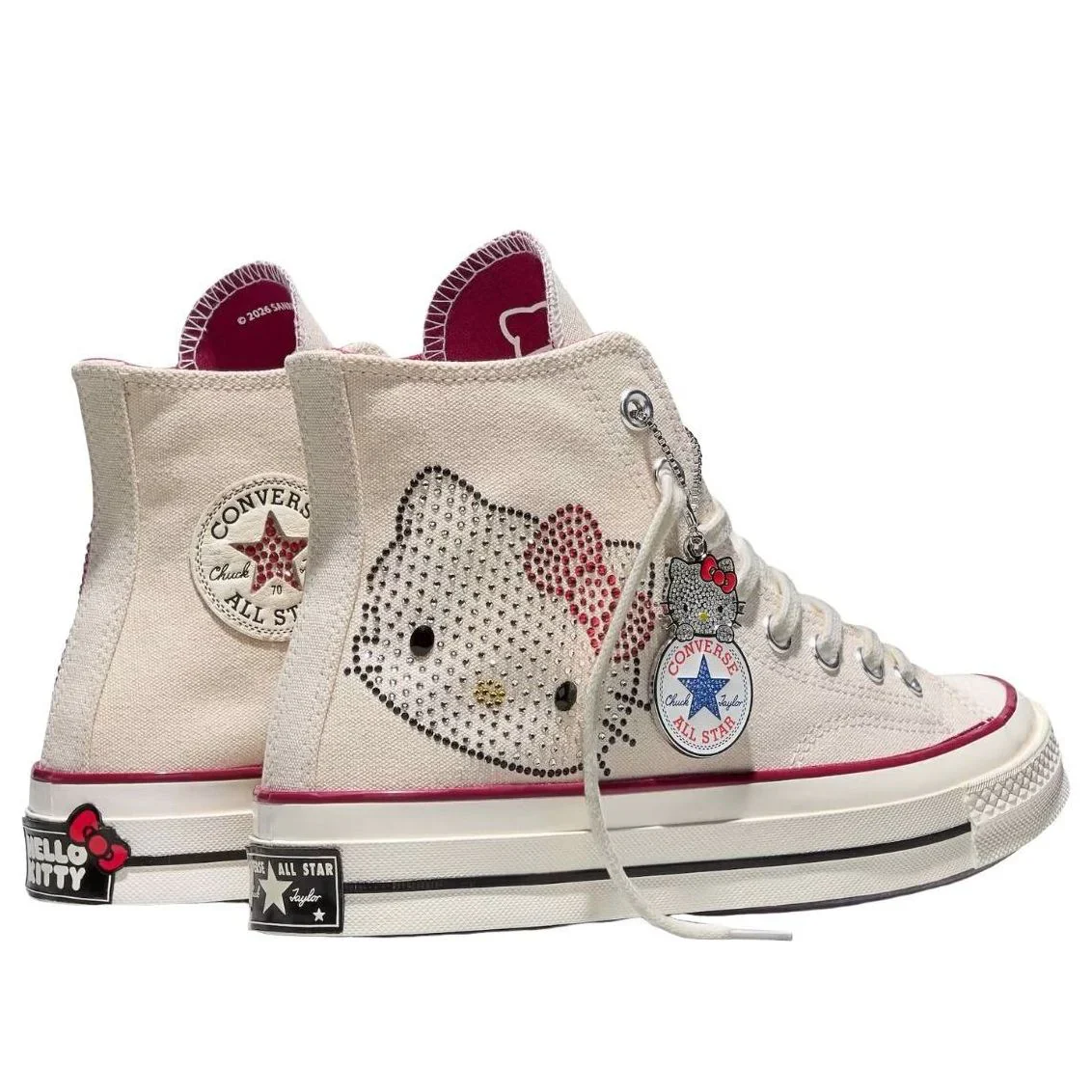 A17695C Converse Chuck 70 Hi Hello Kitty Swarovski Egret - Image 3
