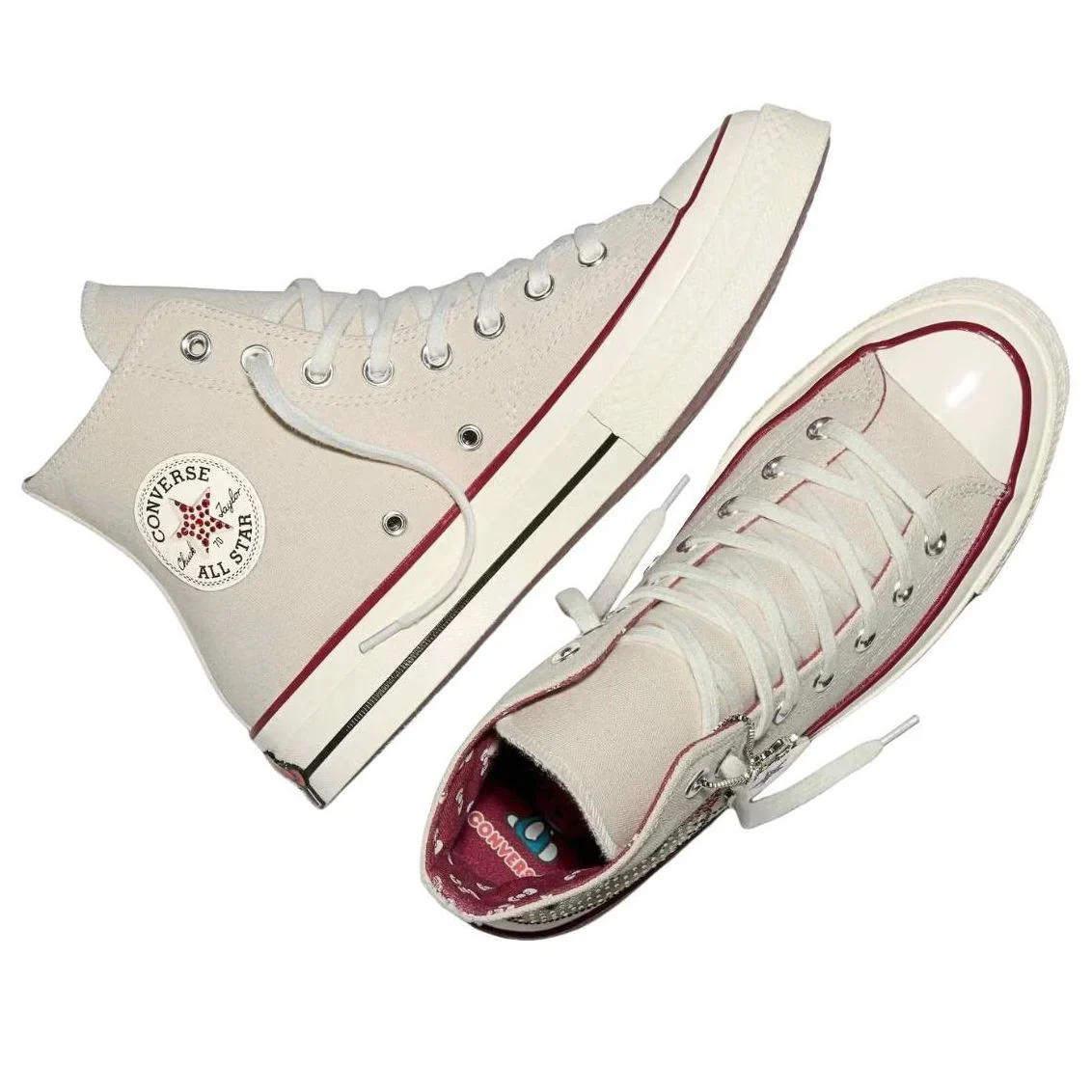 A17695C Converse Chuck 70 Hi Hello Kitty Swarovski Egret - Image 4